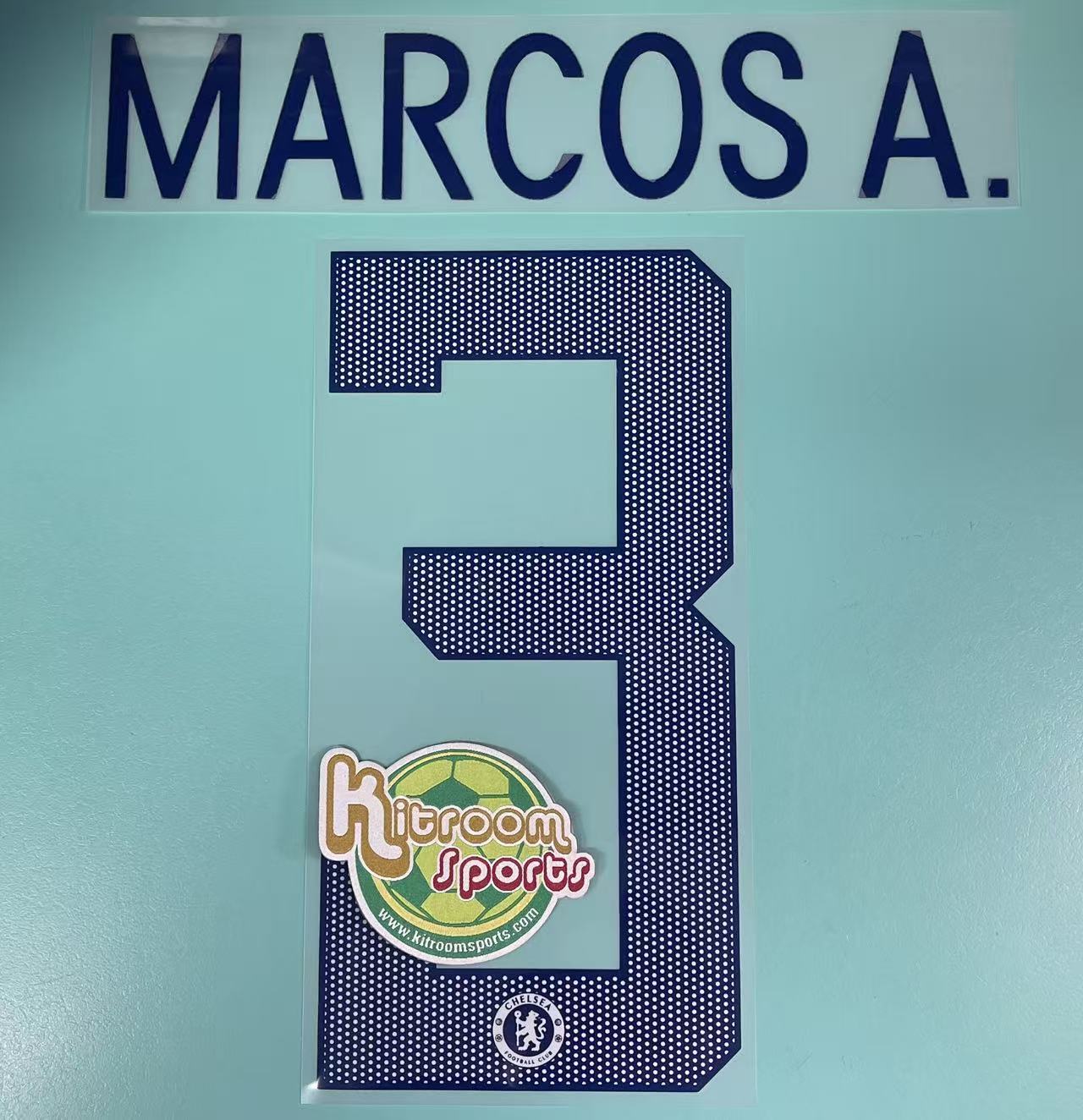 2017-19 Chelsea Away UCL Nameset #3 MARCOS A.