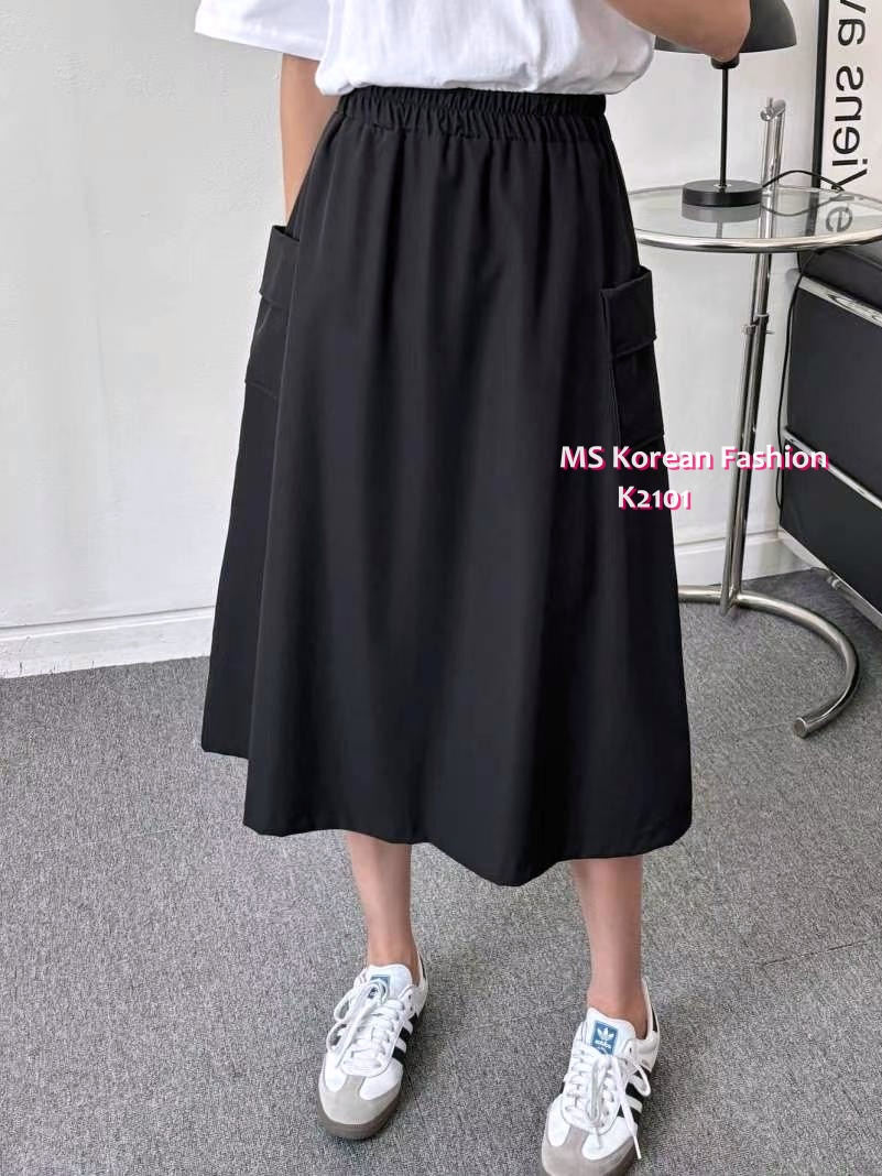 K2101 韓國🇰🇷百搭易襯雙袋半裙