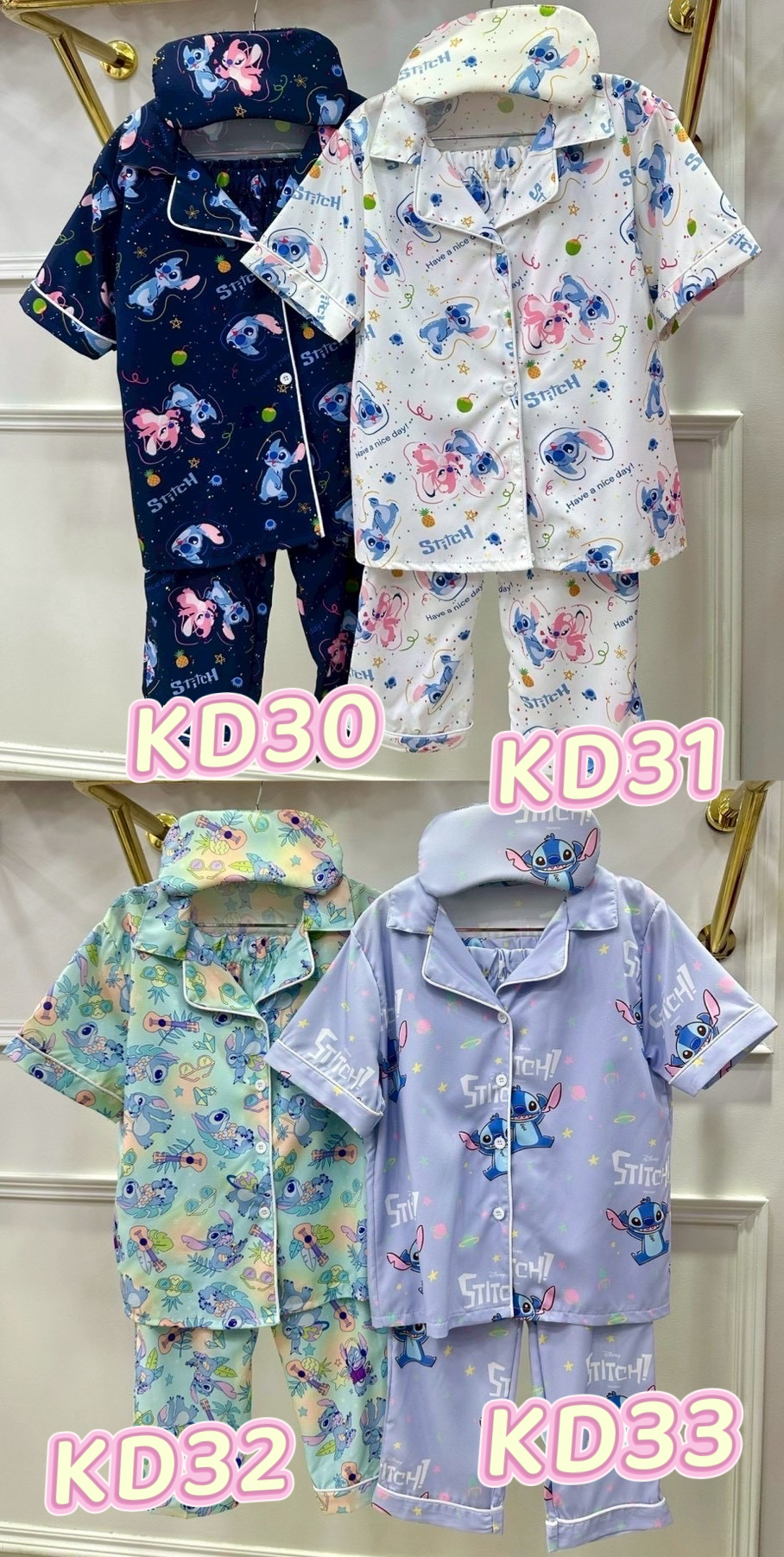 泰國真𢇃睡衣3-6歲No :KD1-KD60