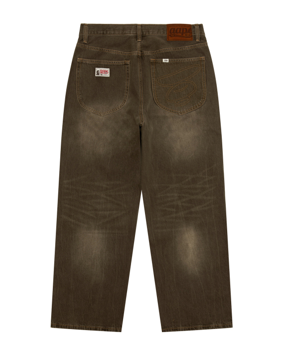 AAPE AAPEUNVS Moonface Embroidered Jeans (D653XAR)