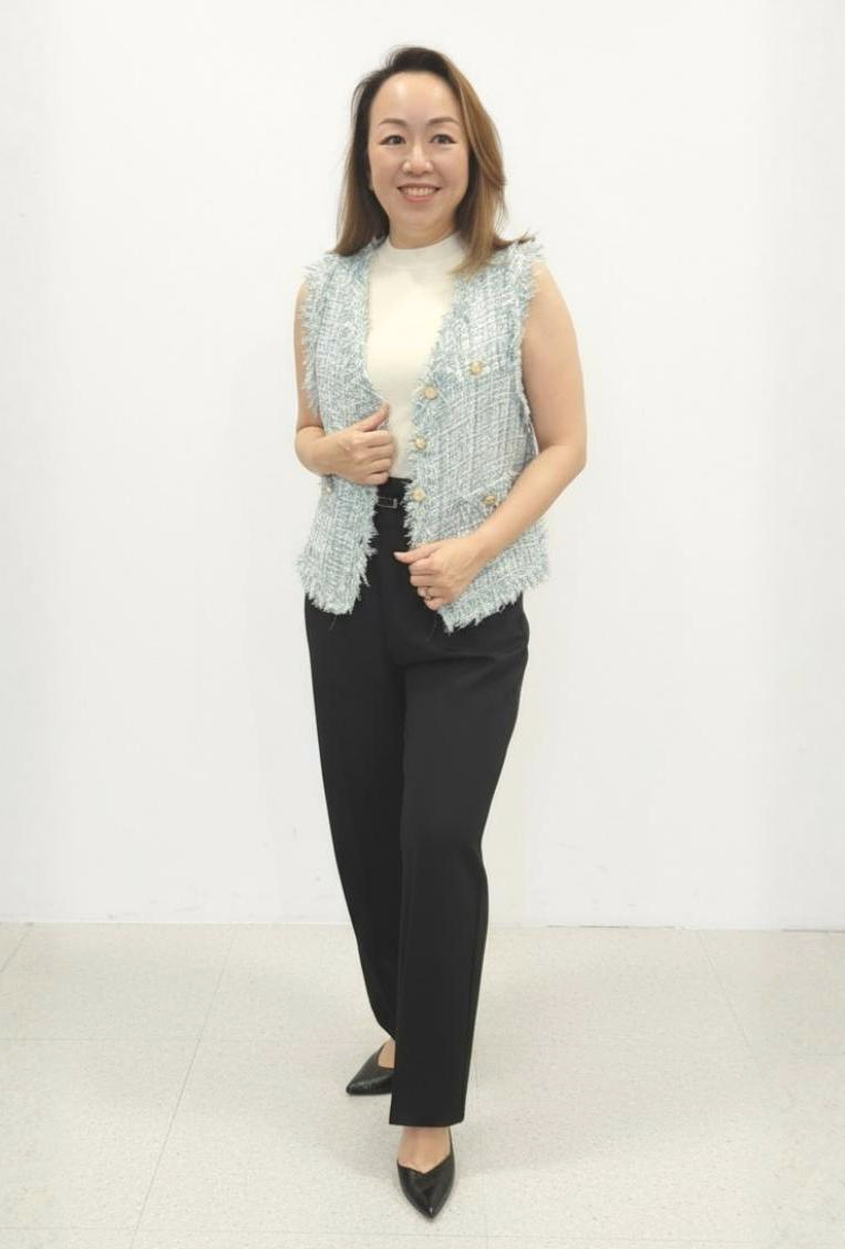 Slim-Belt Straight Pants