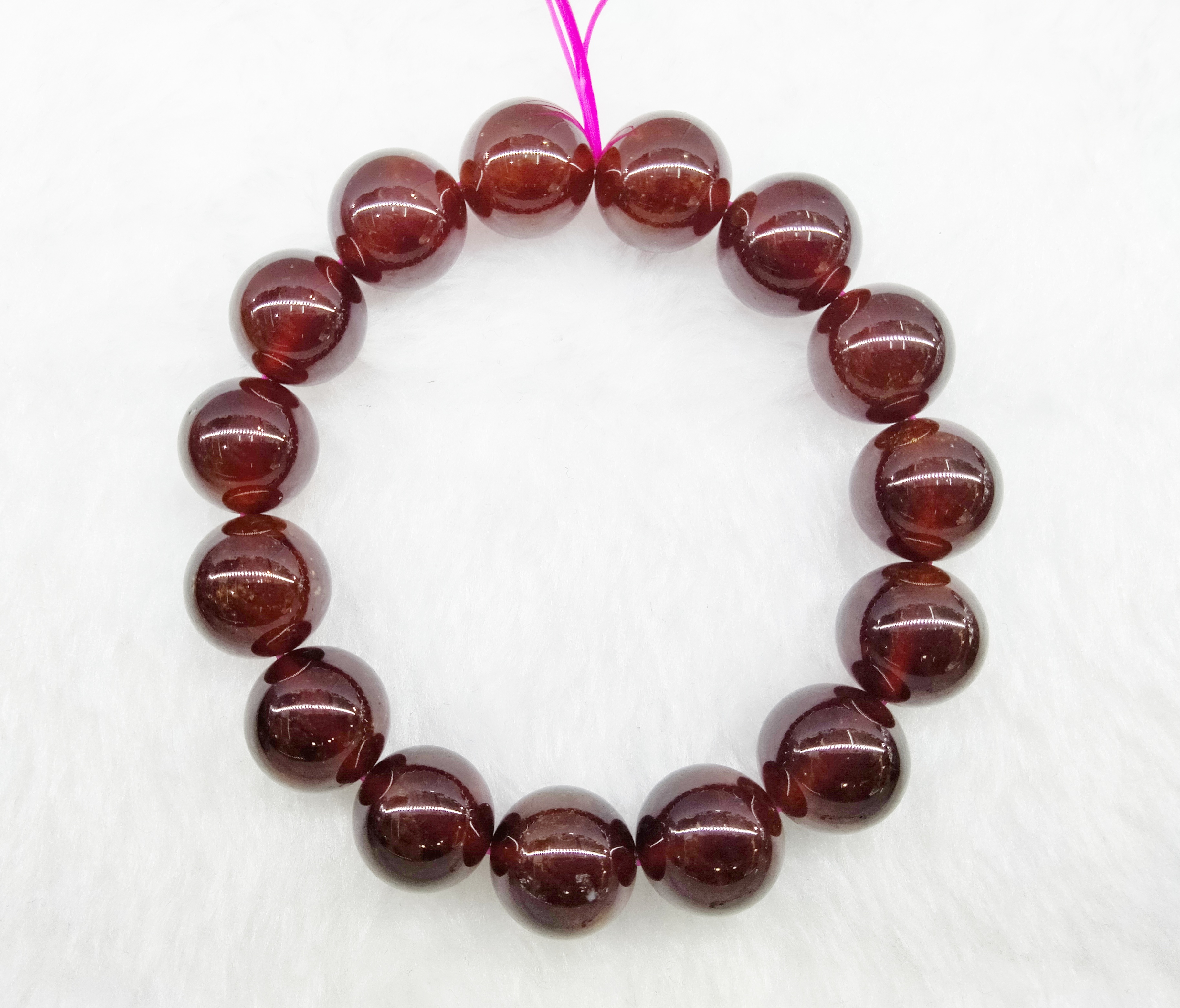 高貨石榴石手串 (14+mm)