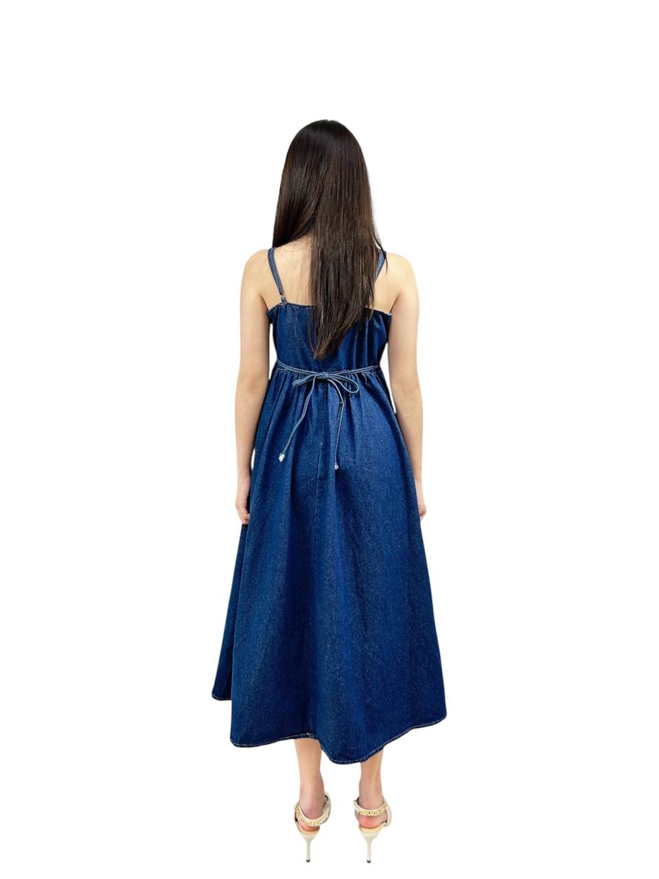 W010 - Denim Midi Dress