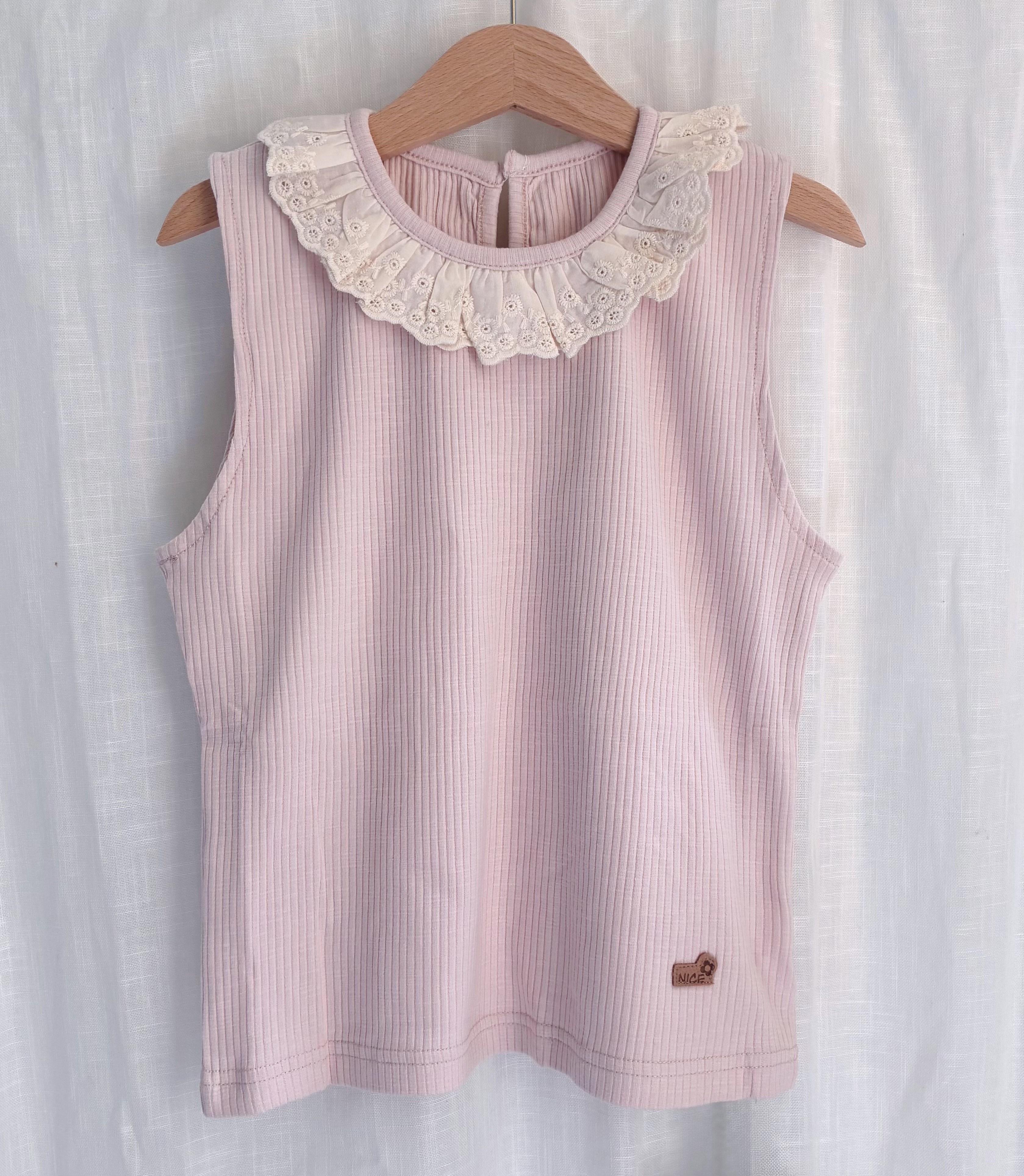 花邊背心領T恤YX25122