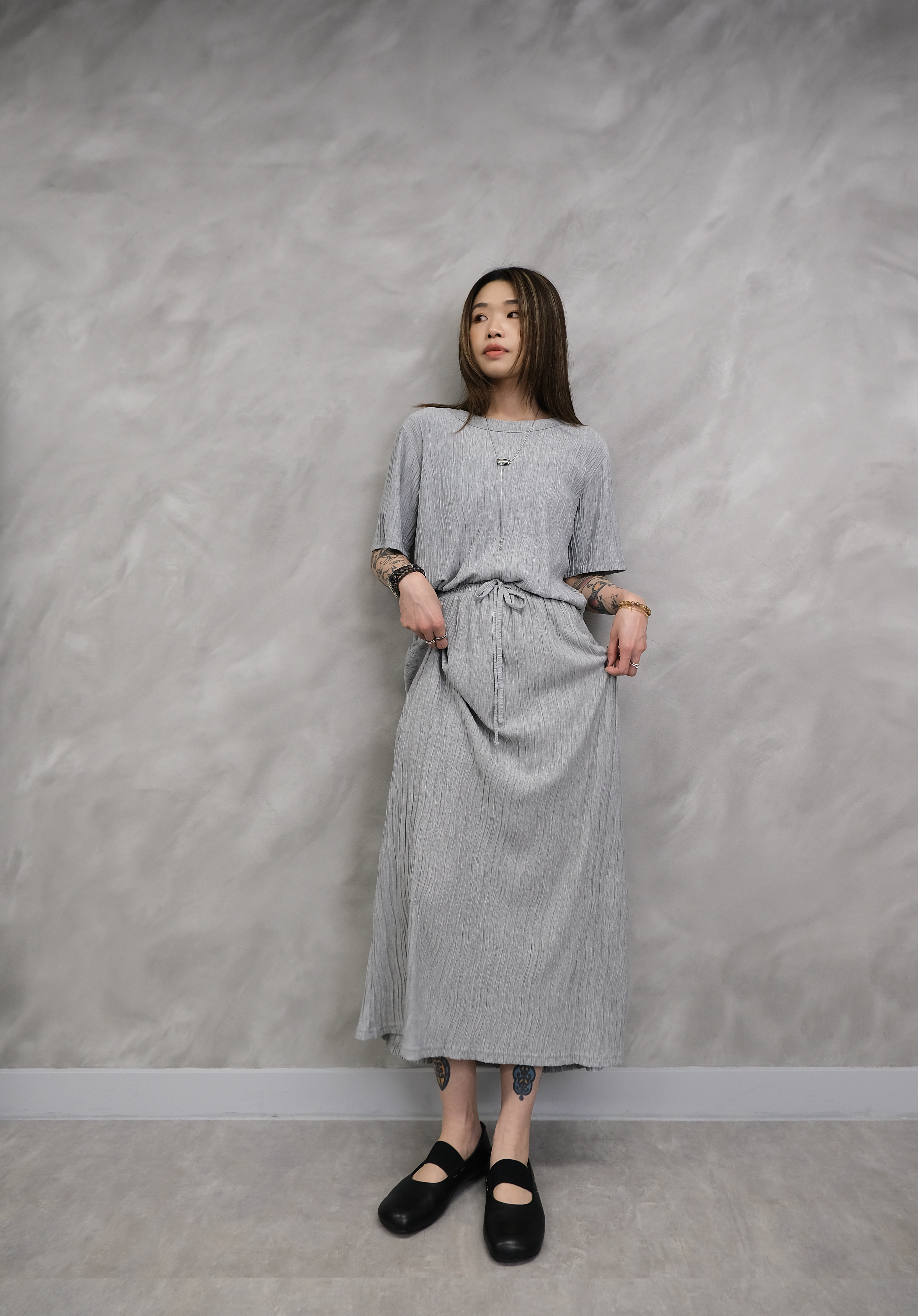 (必買款) Textured cotton skirt #sk41