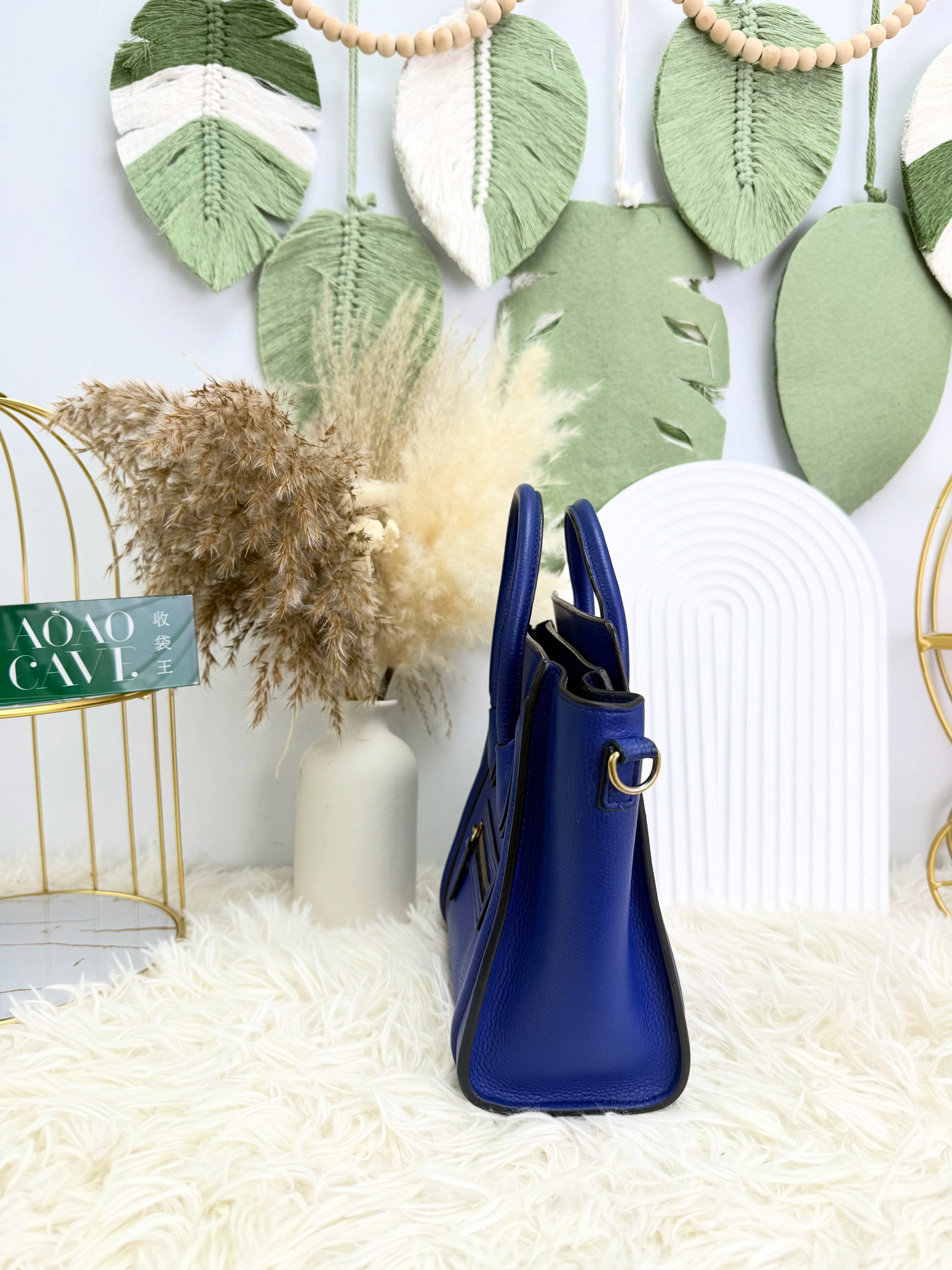 Celine👜 PRE OWNED 🛍️微笑包 nano 寶藍色💙