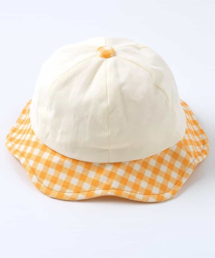 🇯🇵預訂 日本直送🇯🇵BREEZE兩色蔬菜毛毛貼花格紋遮陽帽