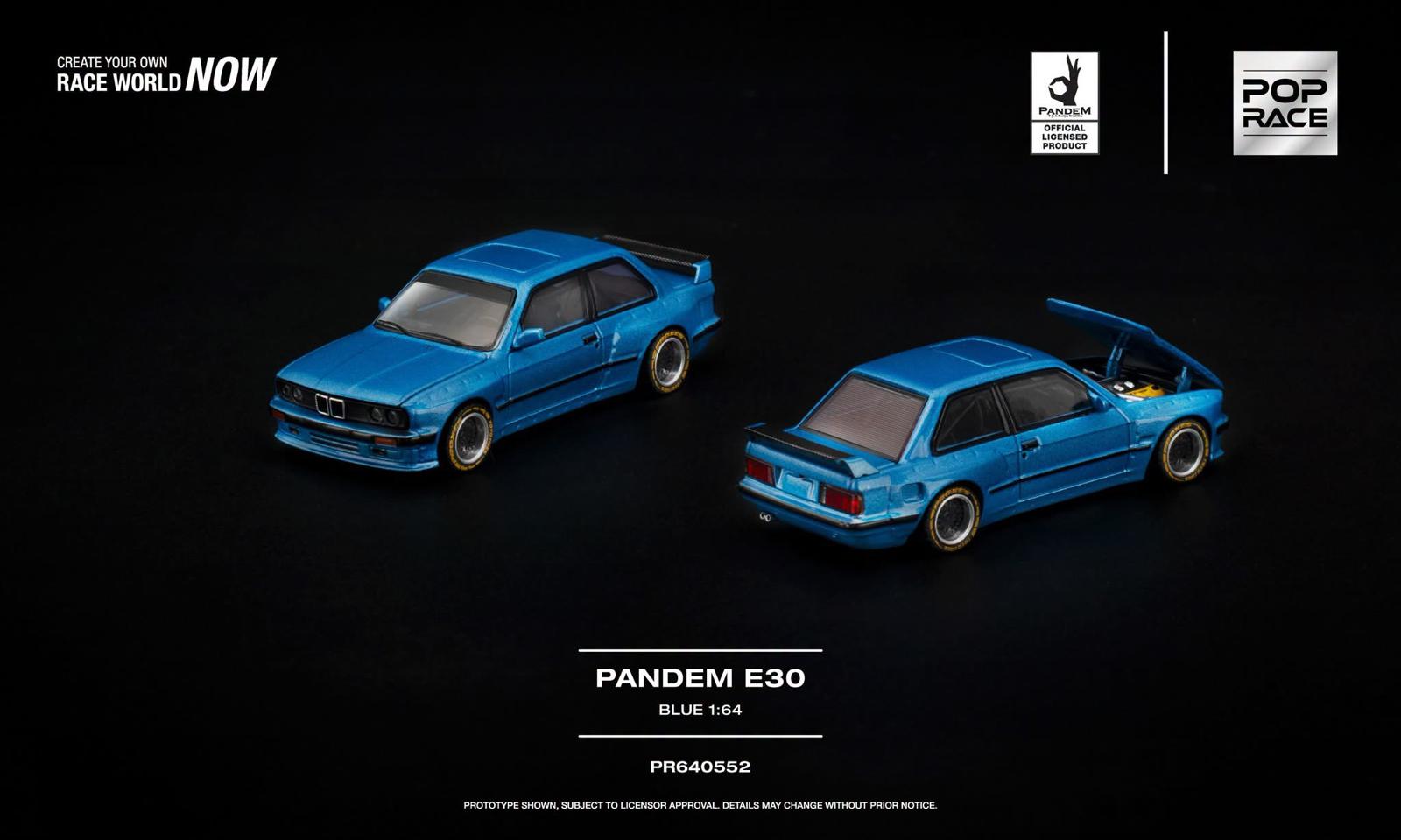 Pre Order - POP RACE ( PR640552 ) Pandem E30 Blue / POPRACE 預訂優惠價 $124