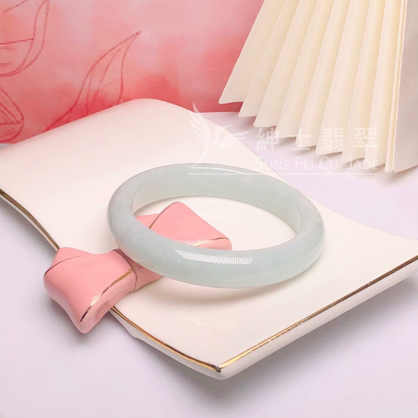 擺三橋蘋果綠福鐲50.9mm