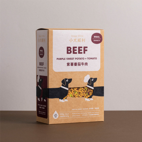 小犬威利｜MEAL 無麩主食系列 - 紫薯蕃茄牛肉熟食凍乾