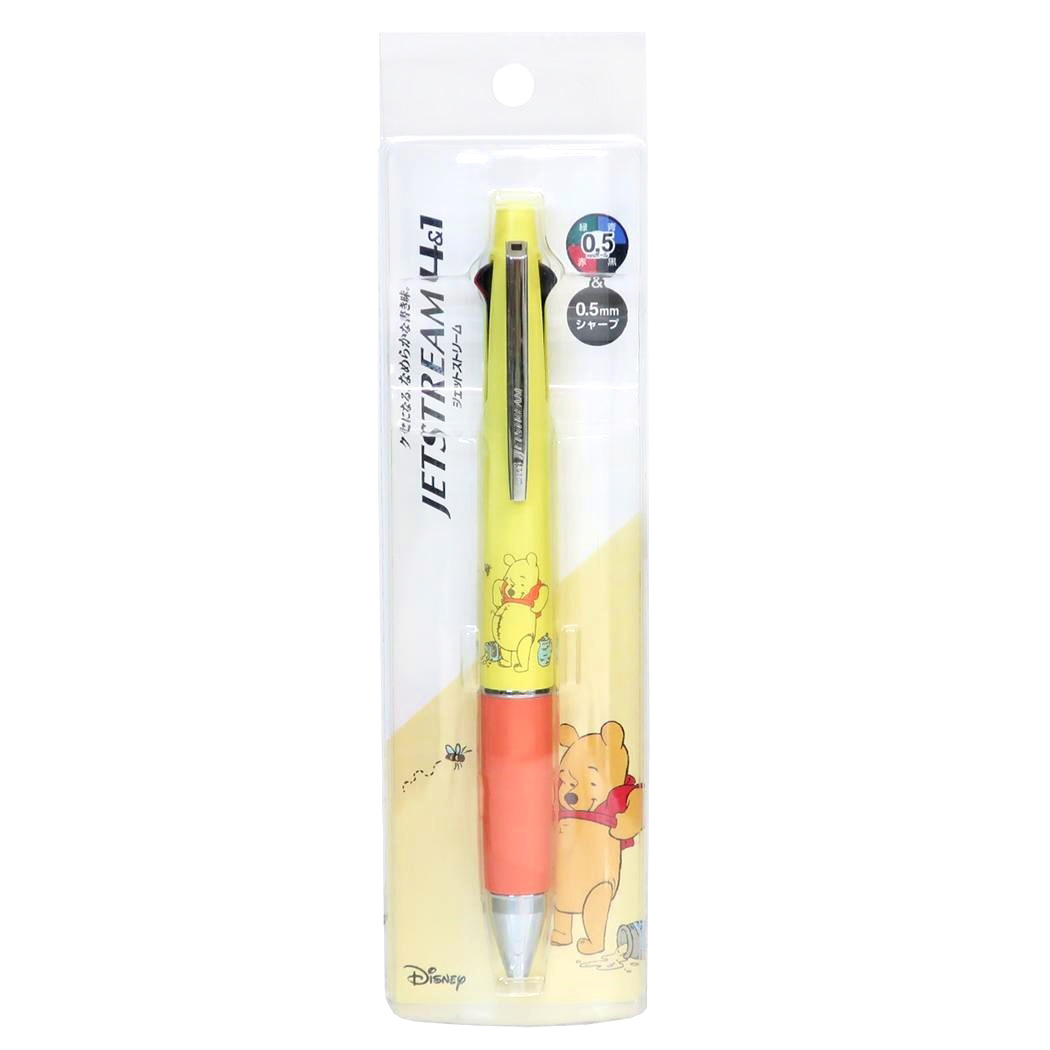 現貨｜Disney Winnie the Pooh 小熊維尼 日本製 uni Jetstream 4&1 多功能 5用筆 0.5mm 4色原子筆 + 0.5mm 鉛芯筆 (308049)