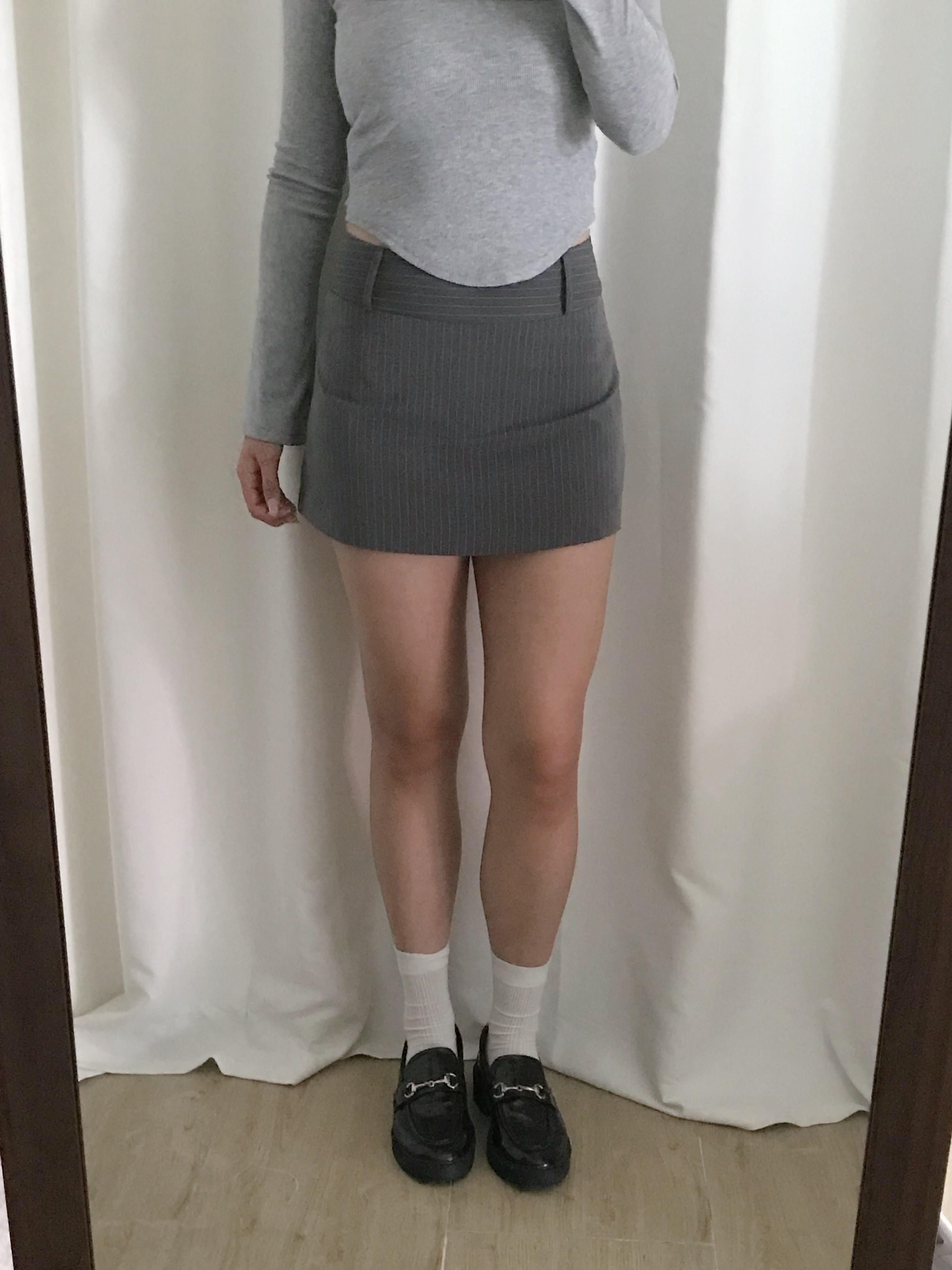 復古直條紋短裙(兩個尺碼)