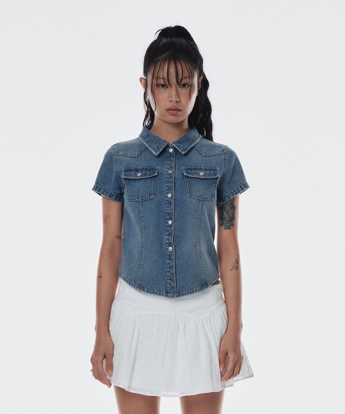 🇰🇷訂購｜AMES ｜DENIM SHORTSLEEVE SHIRTS 3色 