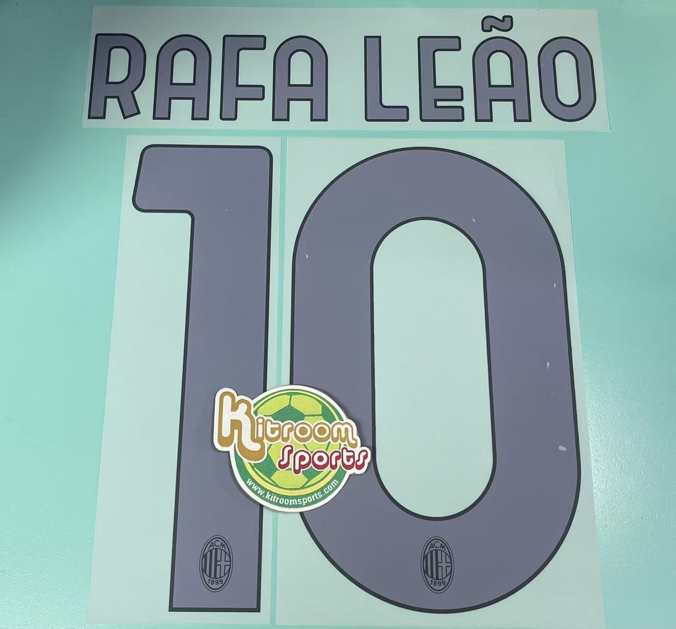 2023-24 AC Milan Away Nameset #10 RAFA LEAO