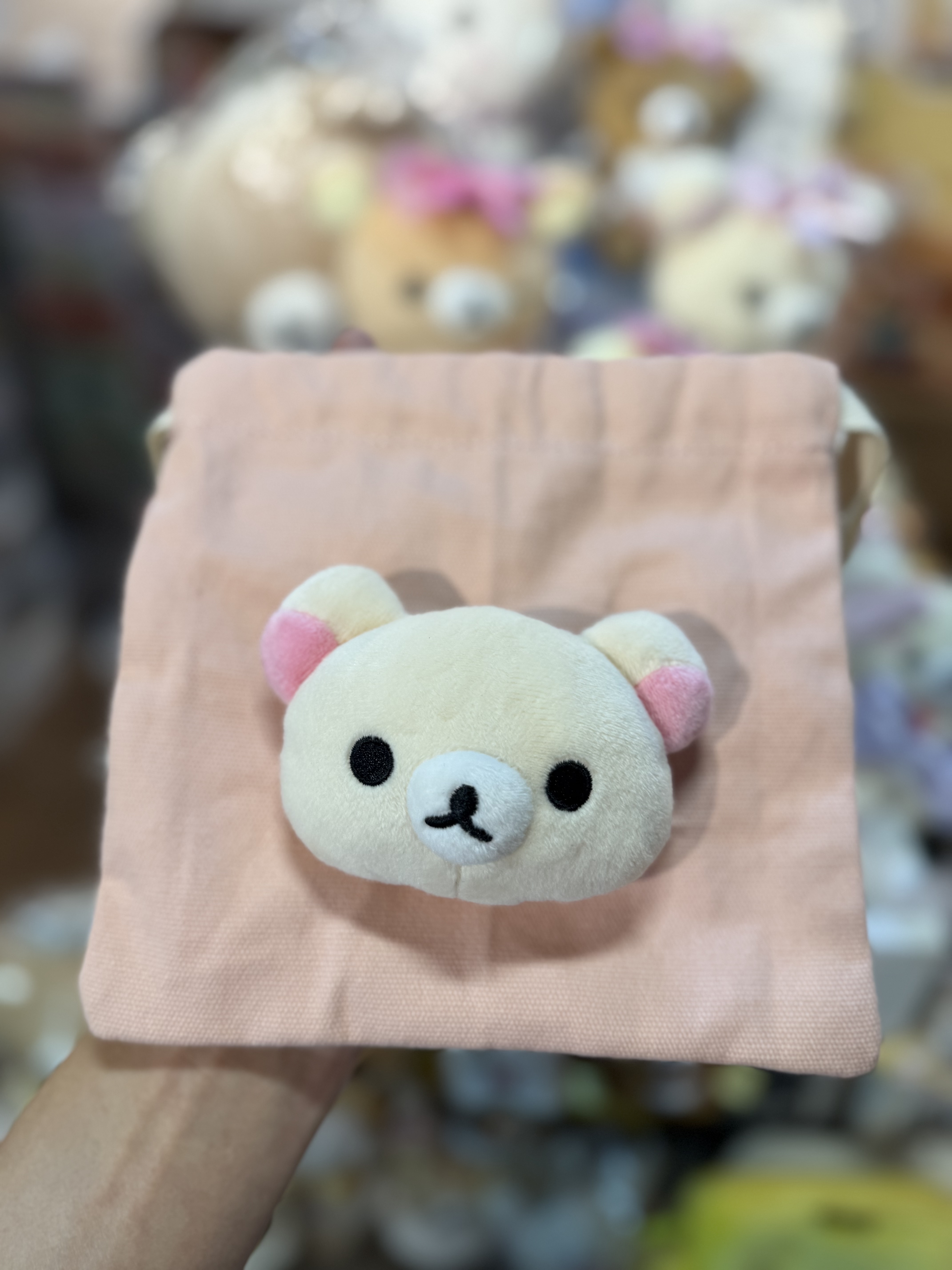 《現貨》全新日本專店限定 Rilakkuma立體頭仔索袋