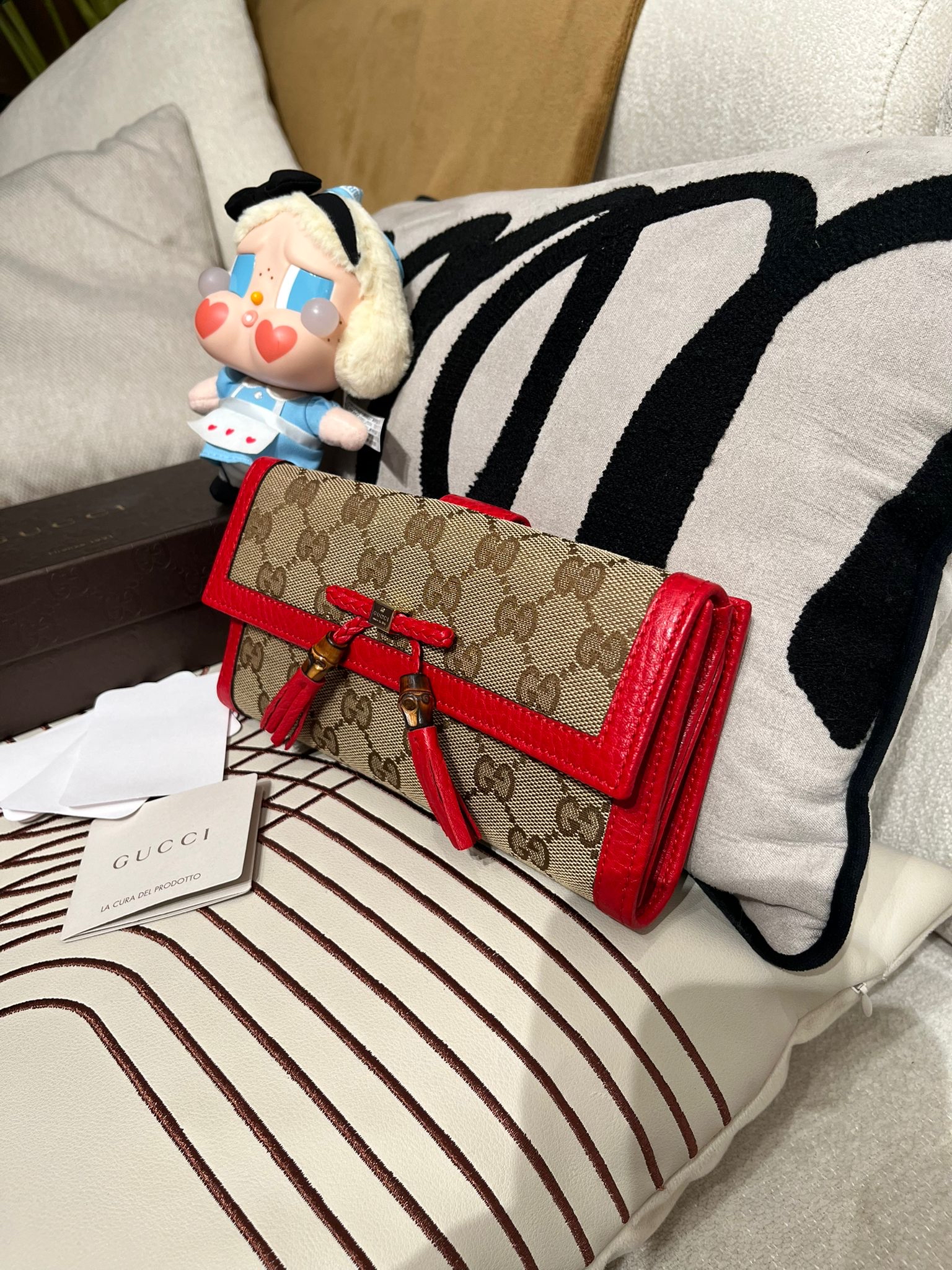 Gucci Long Wallet 100%Authentic, 98%New ✅Booklet✅Box