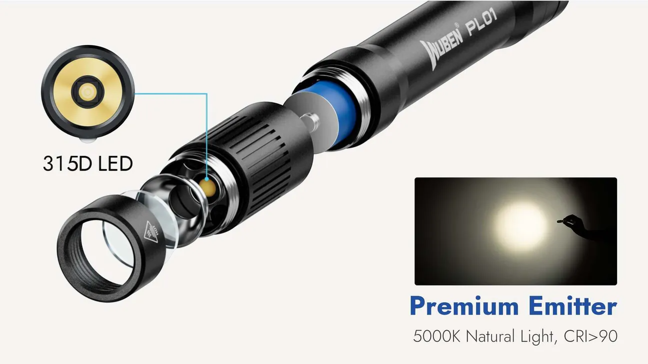 Wuben PL01 輕量級 USB-C 充電式醫療筆燈