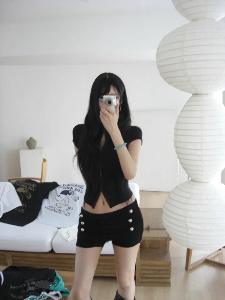 Mock Neck Slim-Fit Top