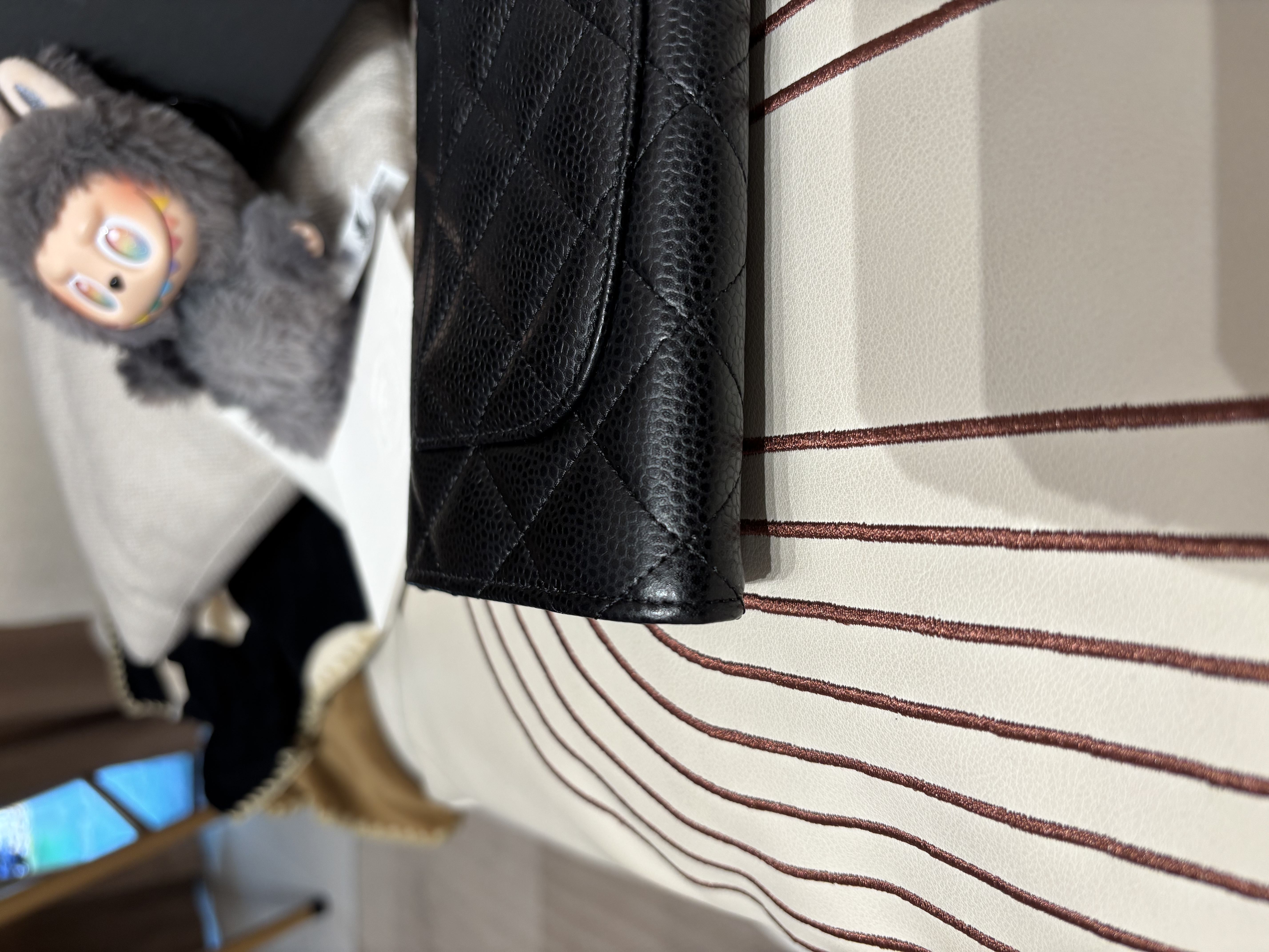 Chanel classic wallet 黑色荔枝牛皮經典長銀包金扣,100%Authentic, 未使用品unused ✅專門店收據✅晶片✅塵袋✅盒 