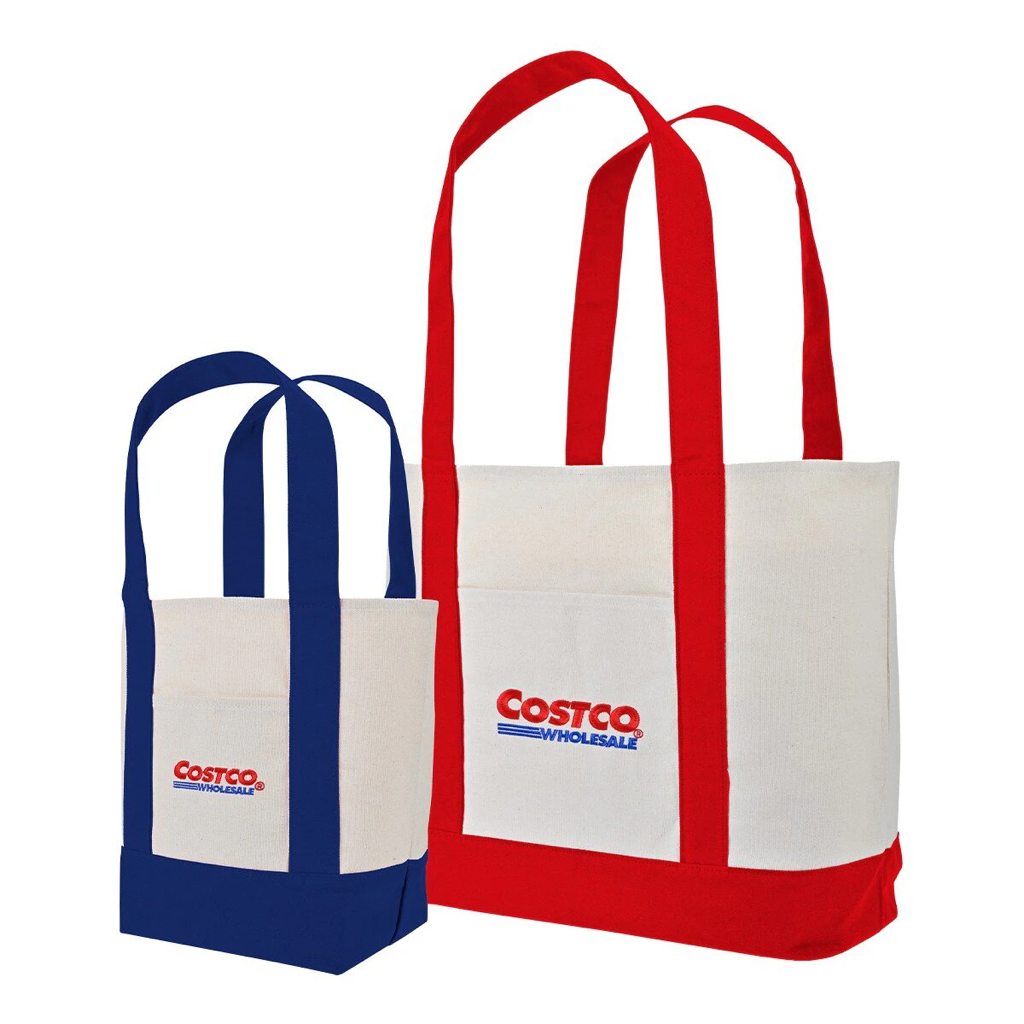 日本Costco直送  Costco 棉質購物袋 大袋+小袋/組 keepcool logo canvas tote bag