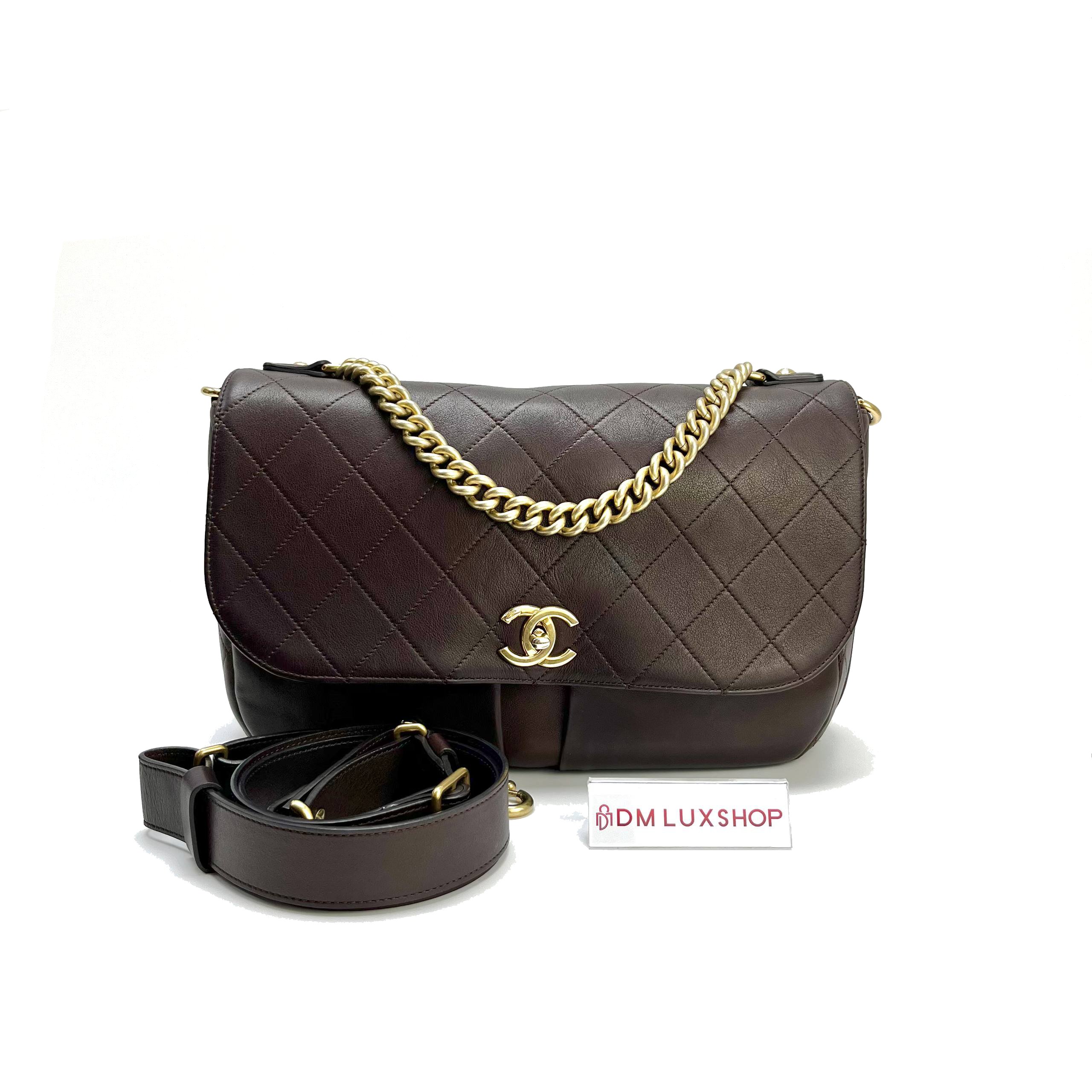 Chanel Paris-Rome Brown Messenger GHW (Serial 23)