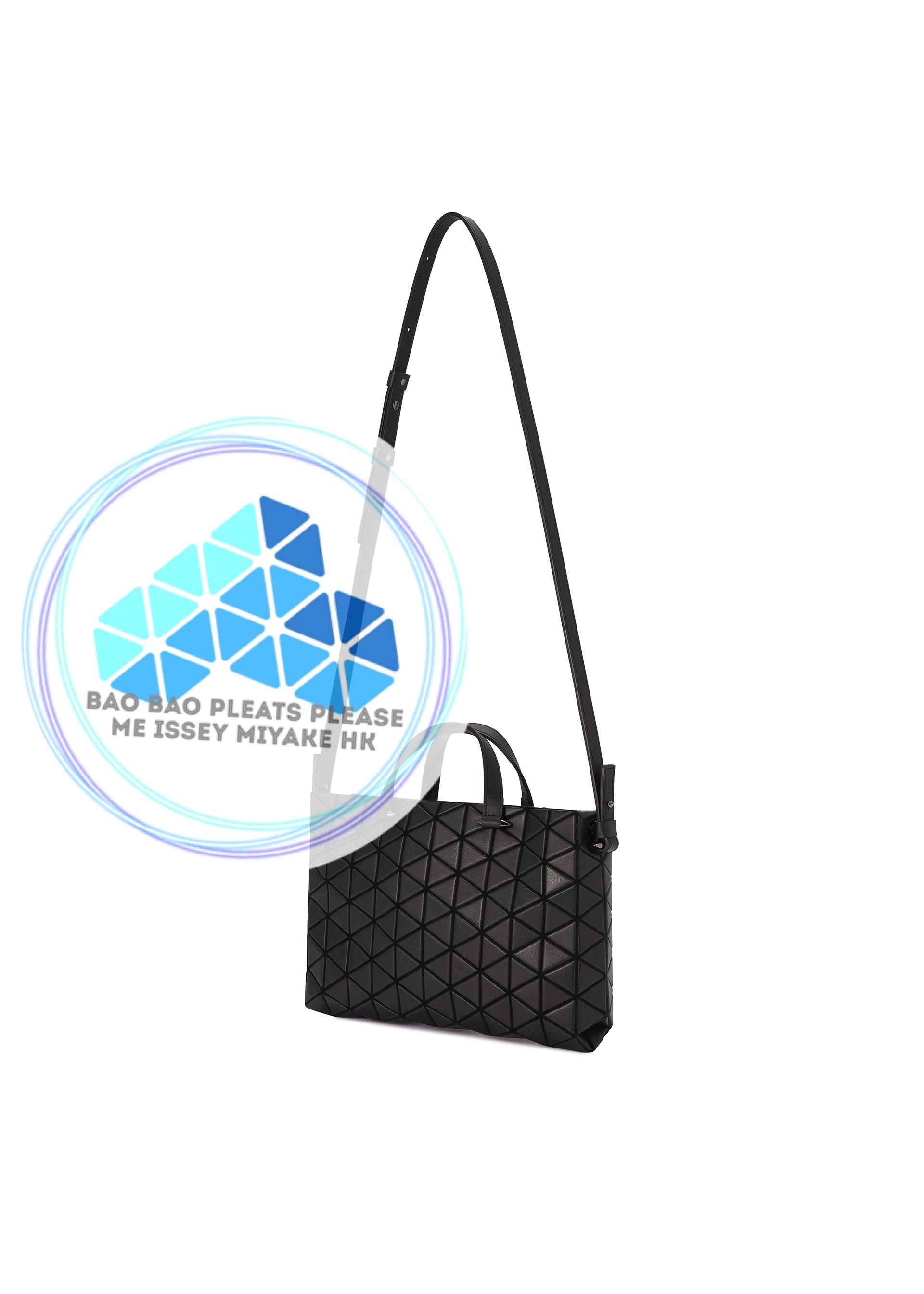 BAO BAO Tonneau 啞面皮革立體三角格手提斜孭兩用袋top handles crossbody 2ways bag S size細尺寸