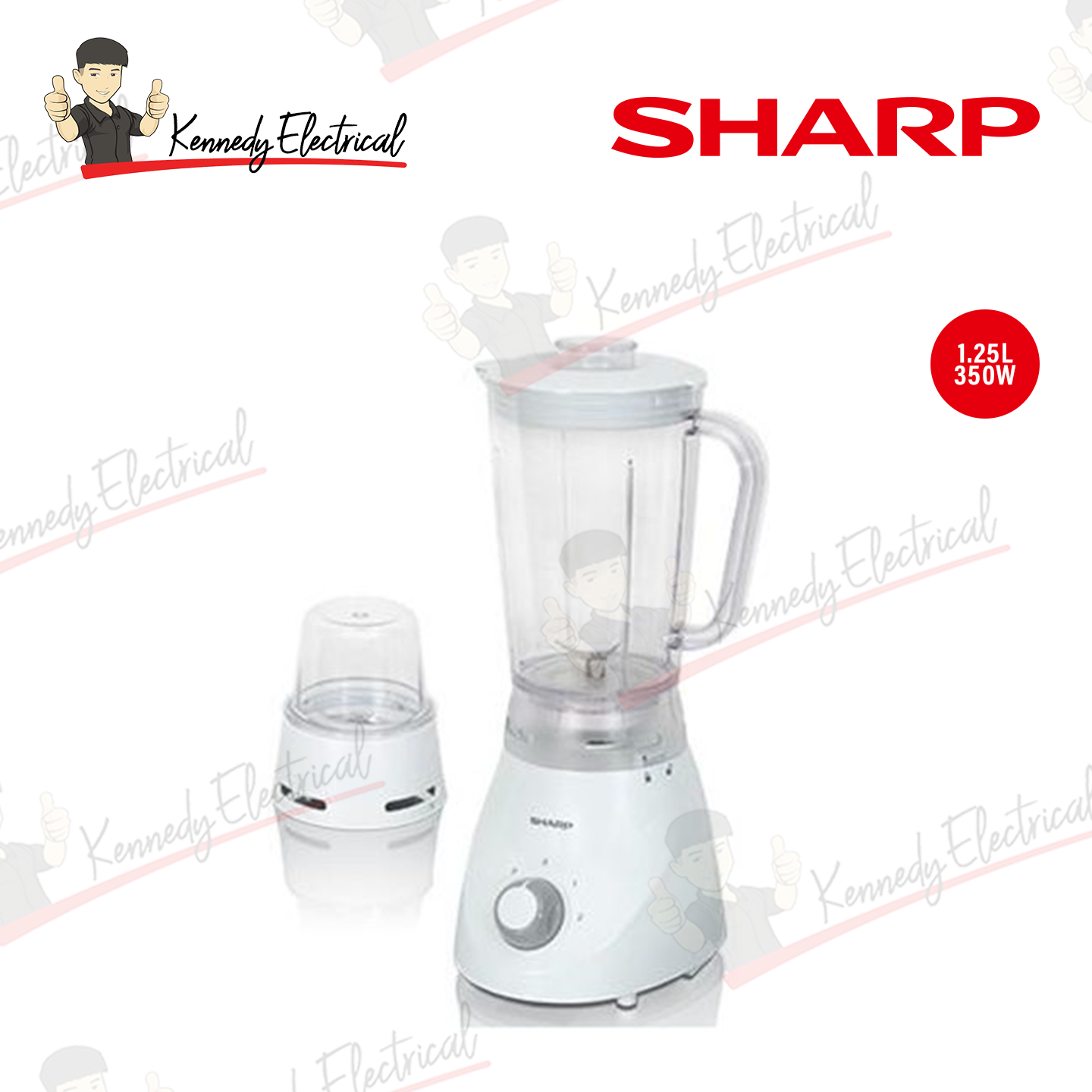 Sharp 1.25L Blender with Dry Mill (EM130WH)