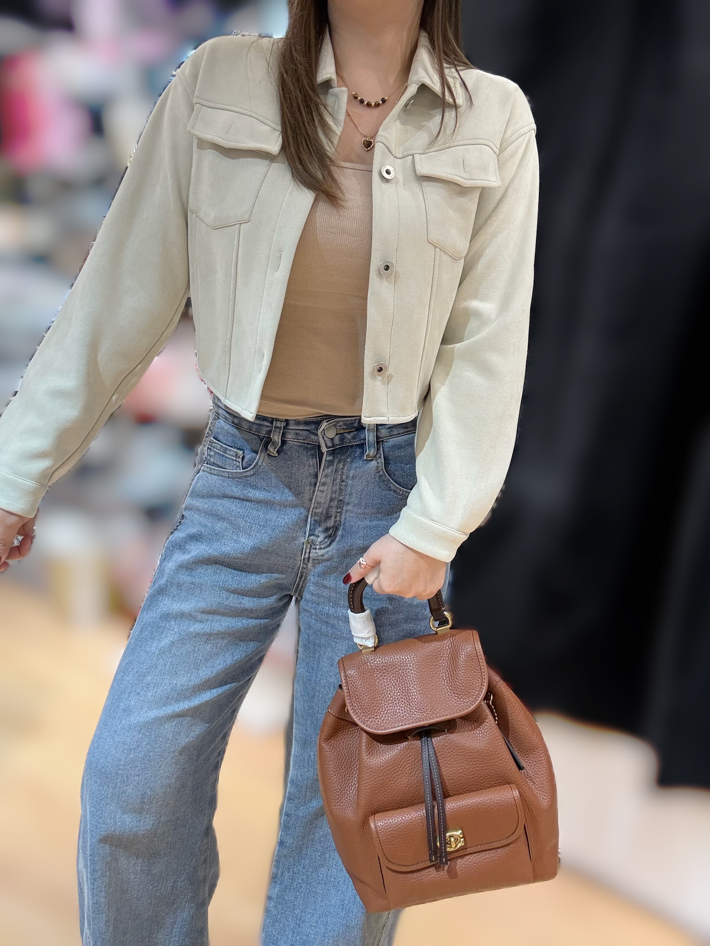 Coach Riya backpack sand