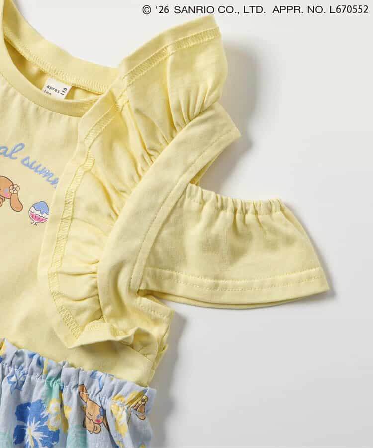 🇯🇵預訂 日本直送🇯🇵Apres les cours x Sanrio系列三色烘烤人物印花花卉滿拼接荷葉邊連身裙