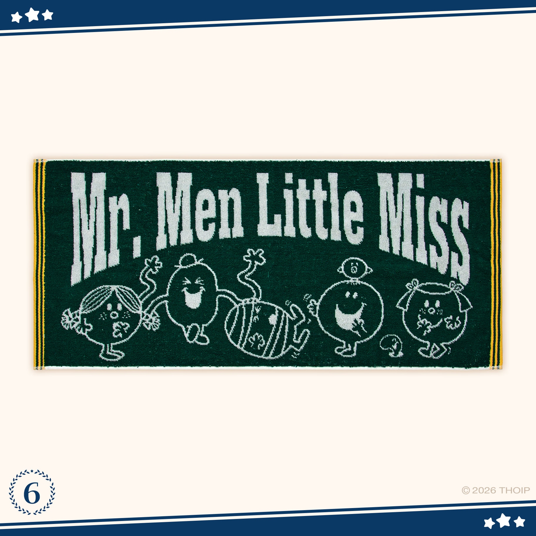🌸 【預訂】MR. MEN LITTLE MISS College - No.6-Towel 