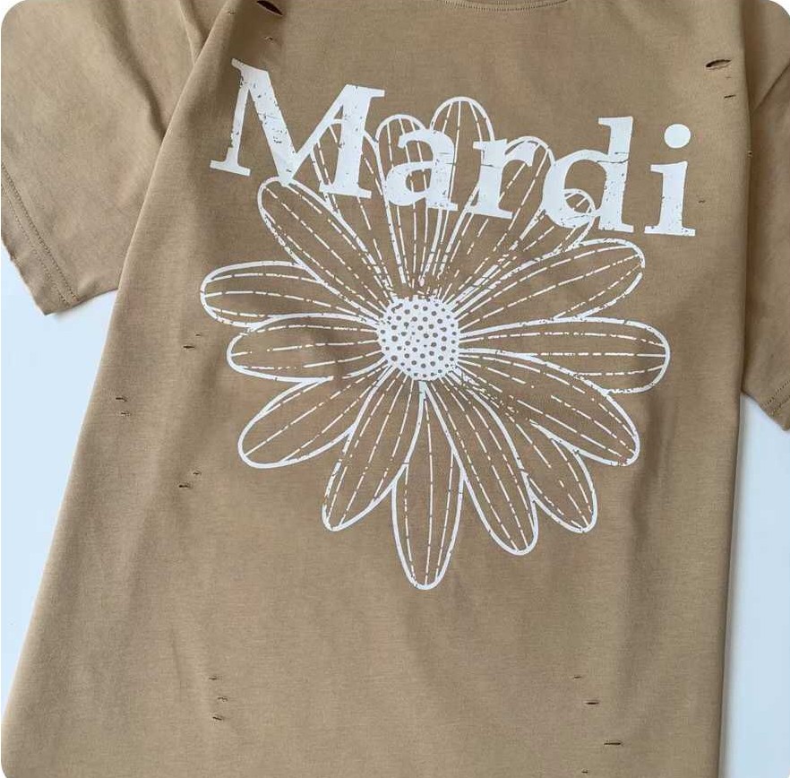 預訂 MARDI 新款破洞短袖Tee [貨號26C012]