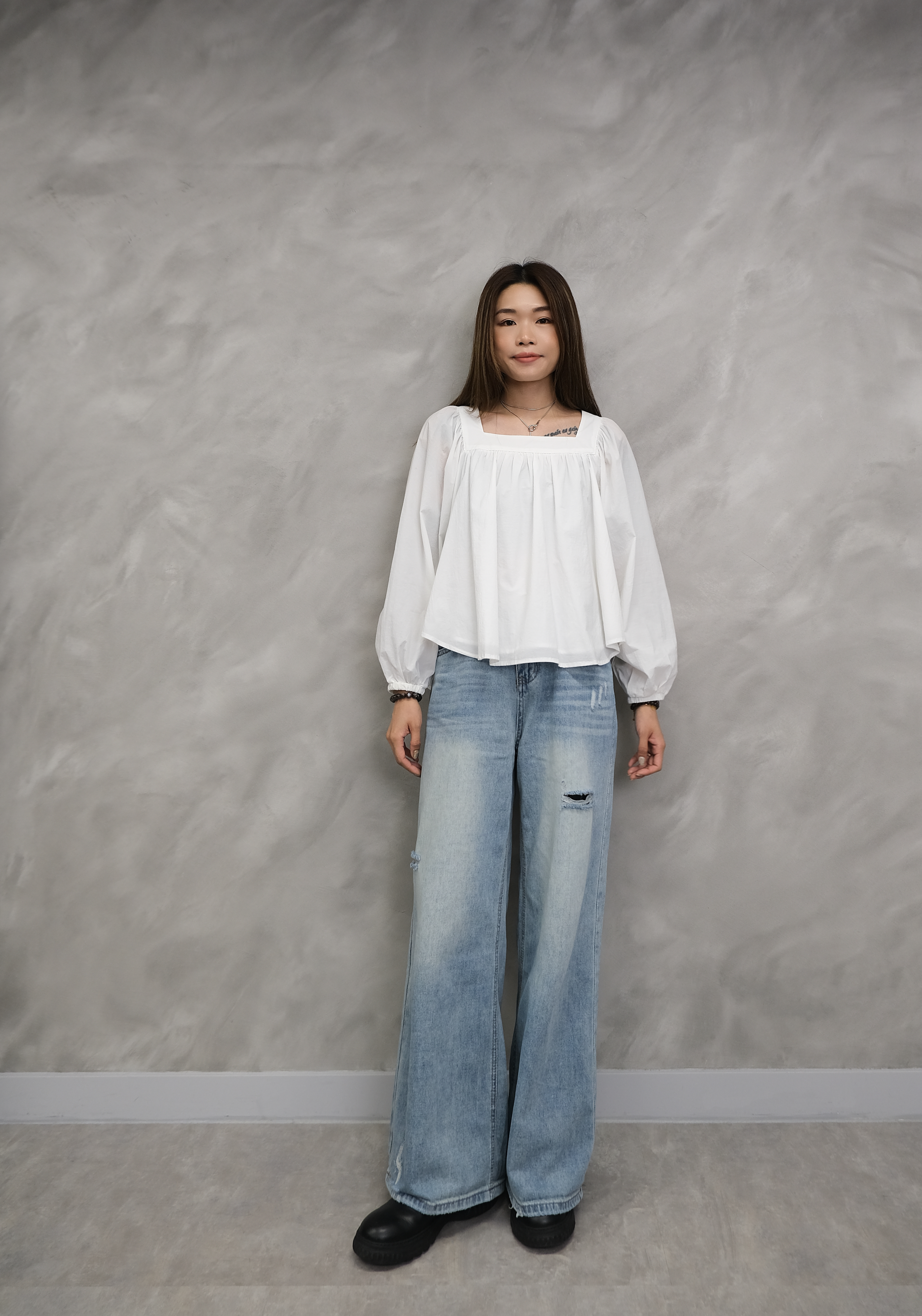 Ripped baggy jeans #pt75