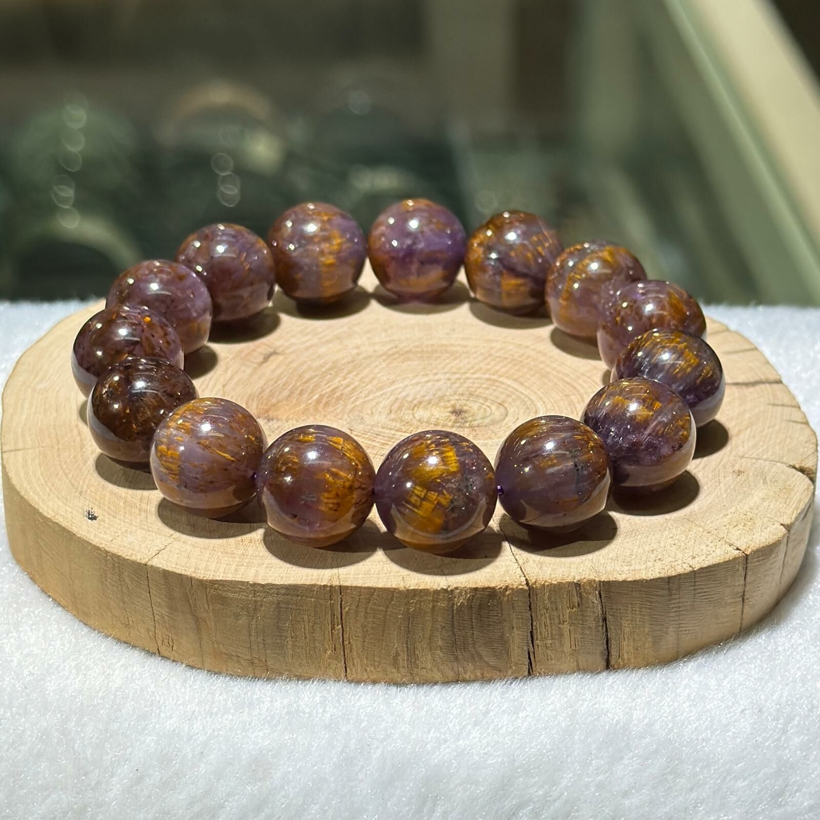 大m💫紫鈦晶手串 14 mm +/-