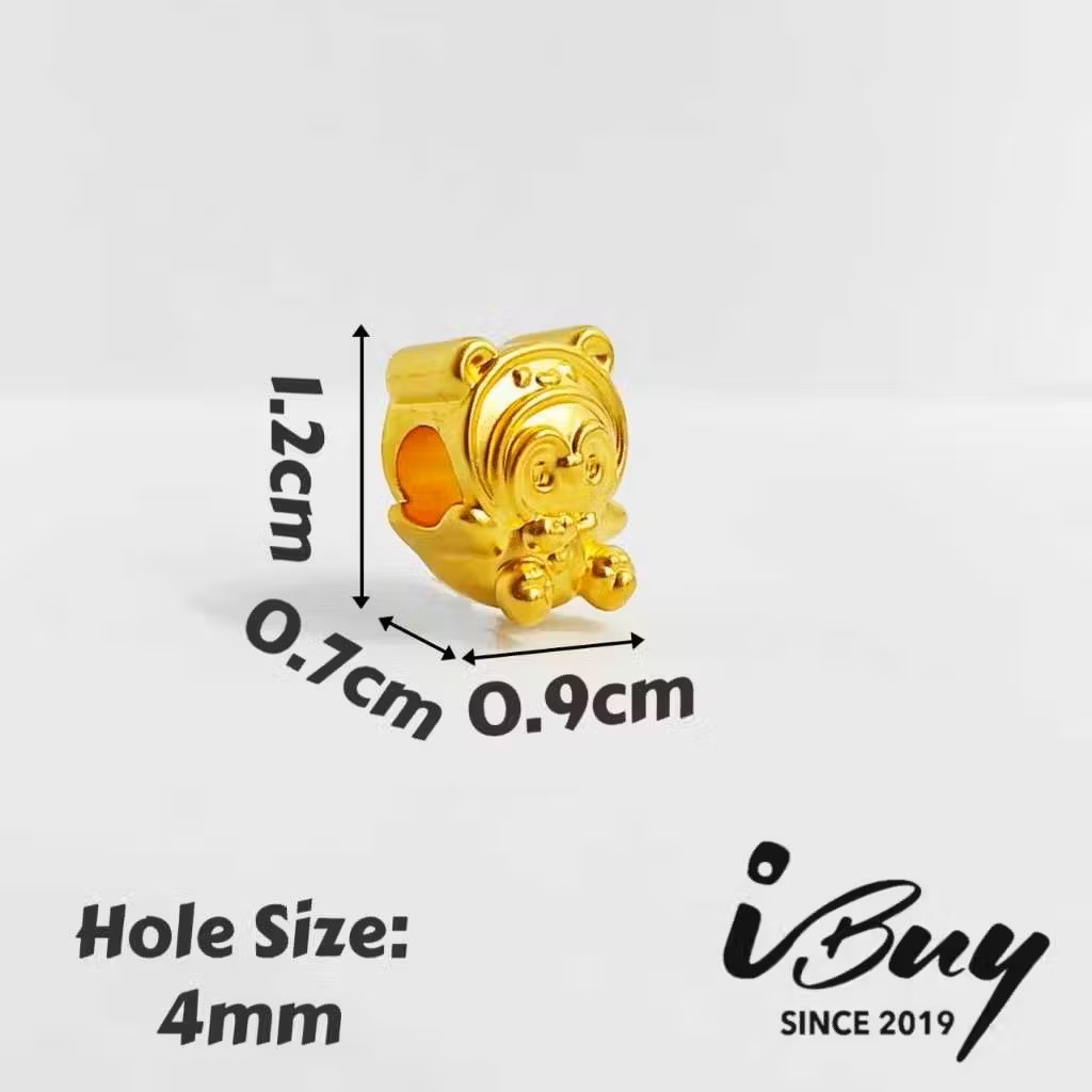 916 HARD GOLD BABY PENGUIN CHARM BEAD 916 硬金 企鹅宝宝串咀