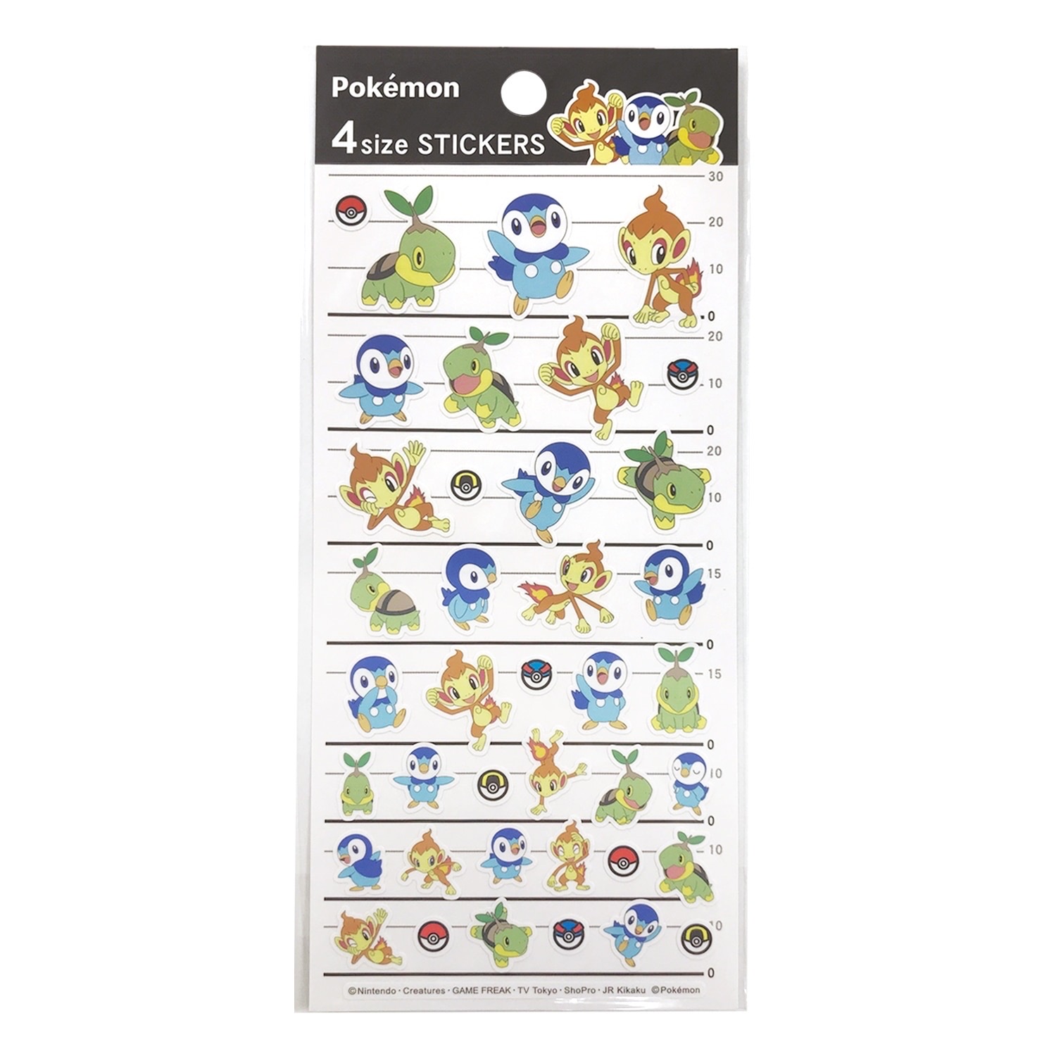4 Size Sticker Pokemon