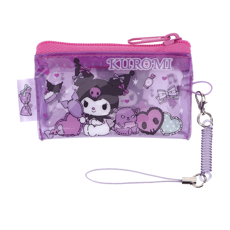 Kuromi Mini PVC Mesh Bag w/ Spiral Cord 迷你PVC袋電話繩
