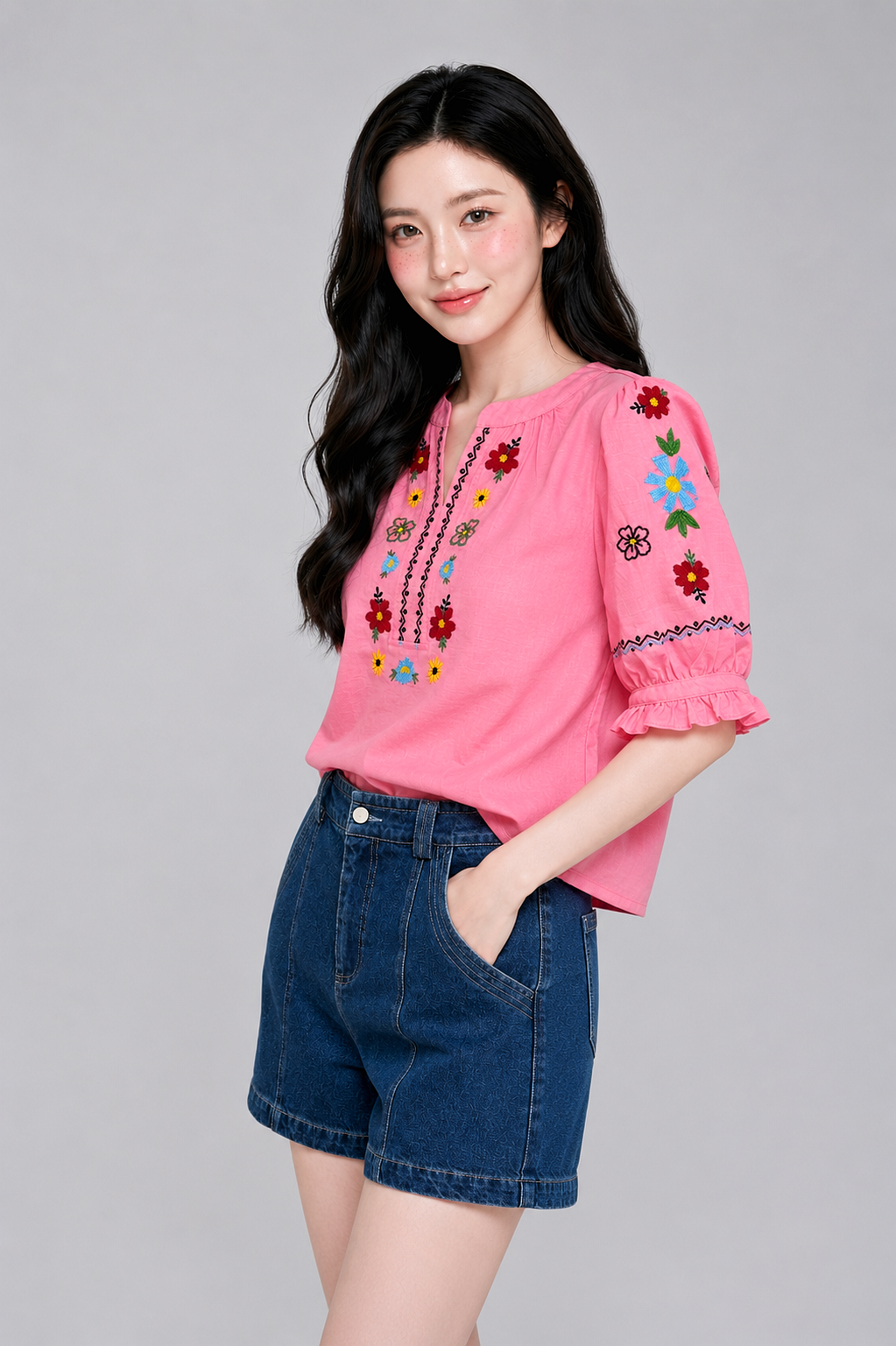 85665 Rosalie Embroidered Blouse