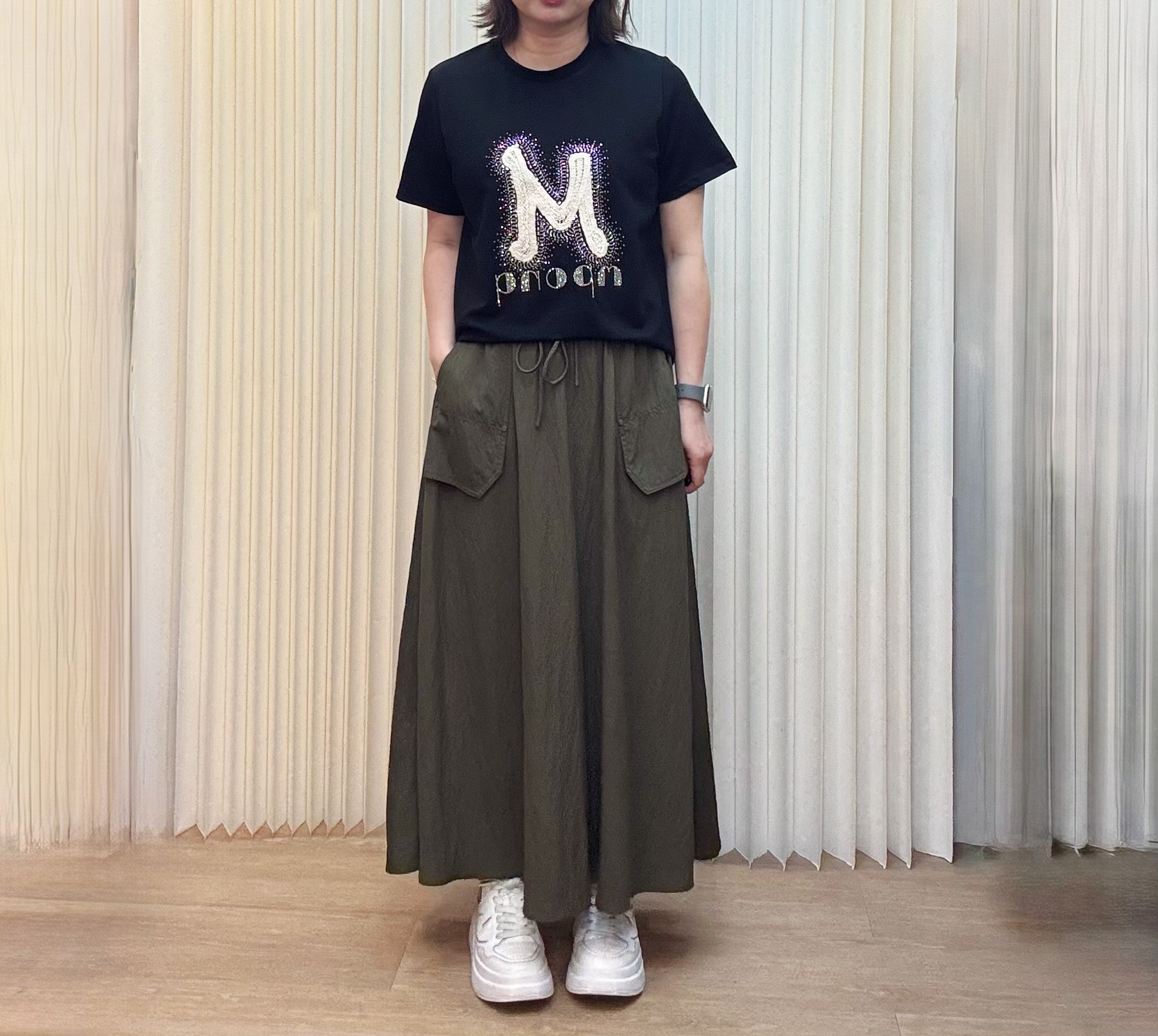 全像根腰半身長裙 M406 416801339