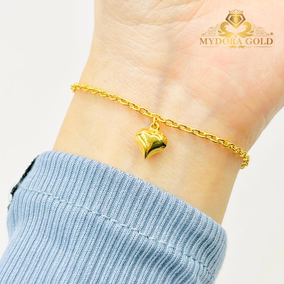MYDORA Rantai Tangan Sauh + Mini Love | EMAS 916/22K