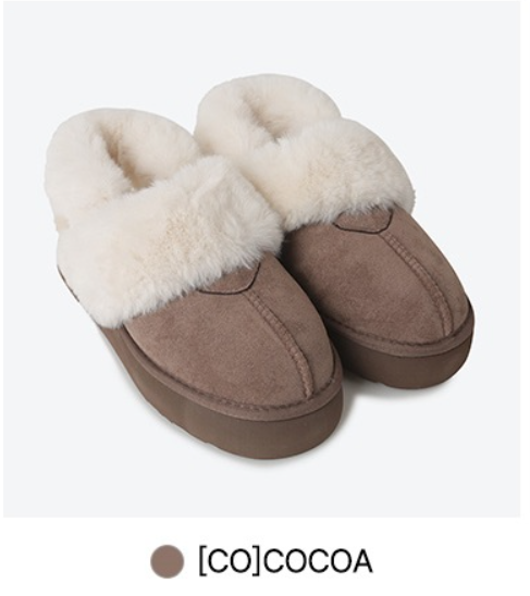 [ Shoopen ] Fleece 2way platform sandal 兩著 毛毛鞋