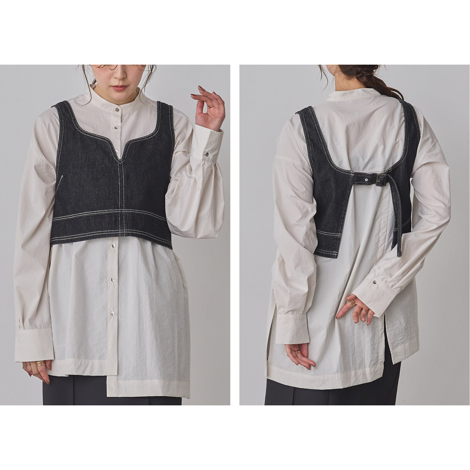 牛仔挺身背心outer【JOT002】