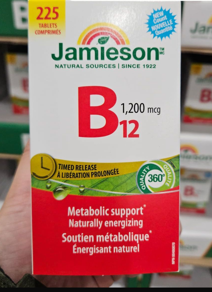 加拿大直送Jamieson Vitamin B12 1200 mcg Timed Release, 225 Tablets