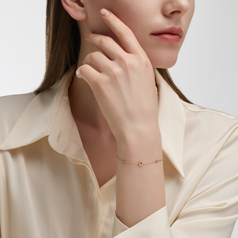 DIDIER DUBOT Miss Doux 玫瑰金手鏈 (JDRBRXF424S)