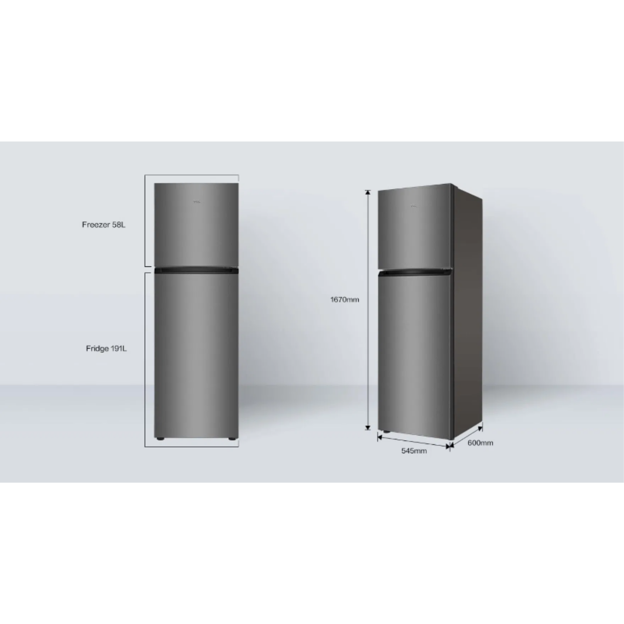 TCL 250L Top Mount Refrigerator (TRF-330WMY)