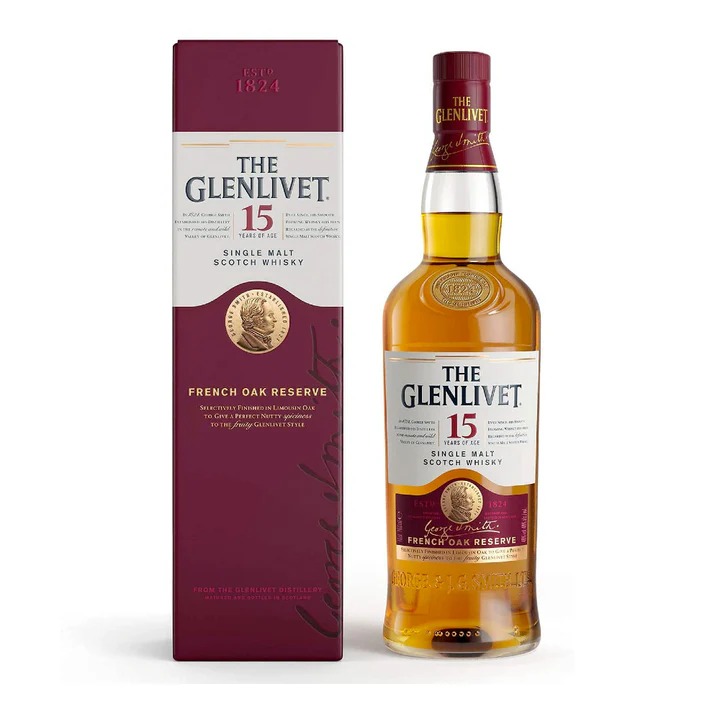 格蘭利威 15年 法國橡木桶 單一麥芽蘇格蘭威士忌 The Glenlivet 15 Year Old French Oak Reserve Single Malt Scotch Whisky 40% 700ml