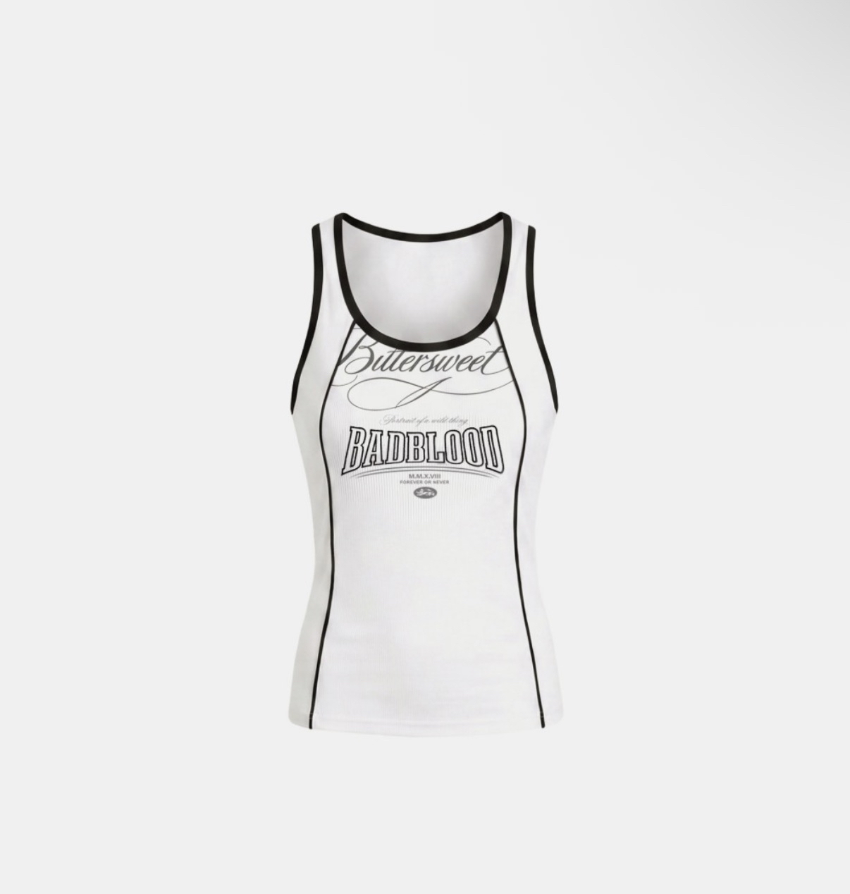 BADBLOOD新款 [w-tnk26-037] 90s Vintage Club Jersey Tank - White