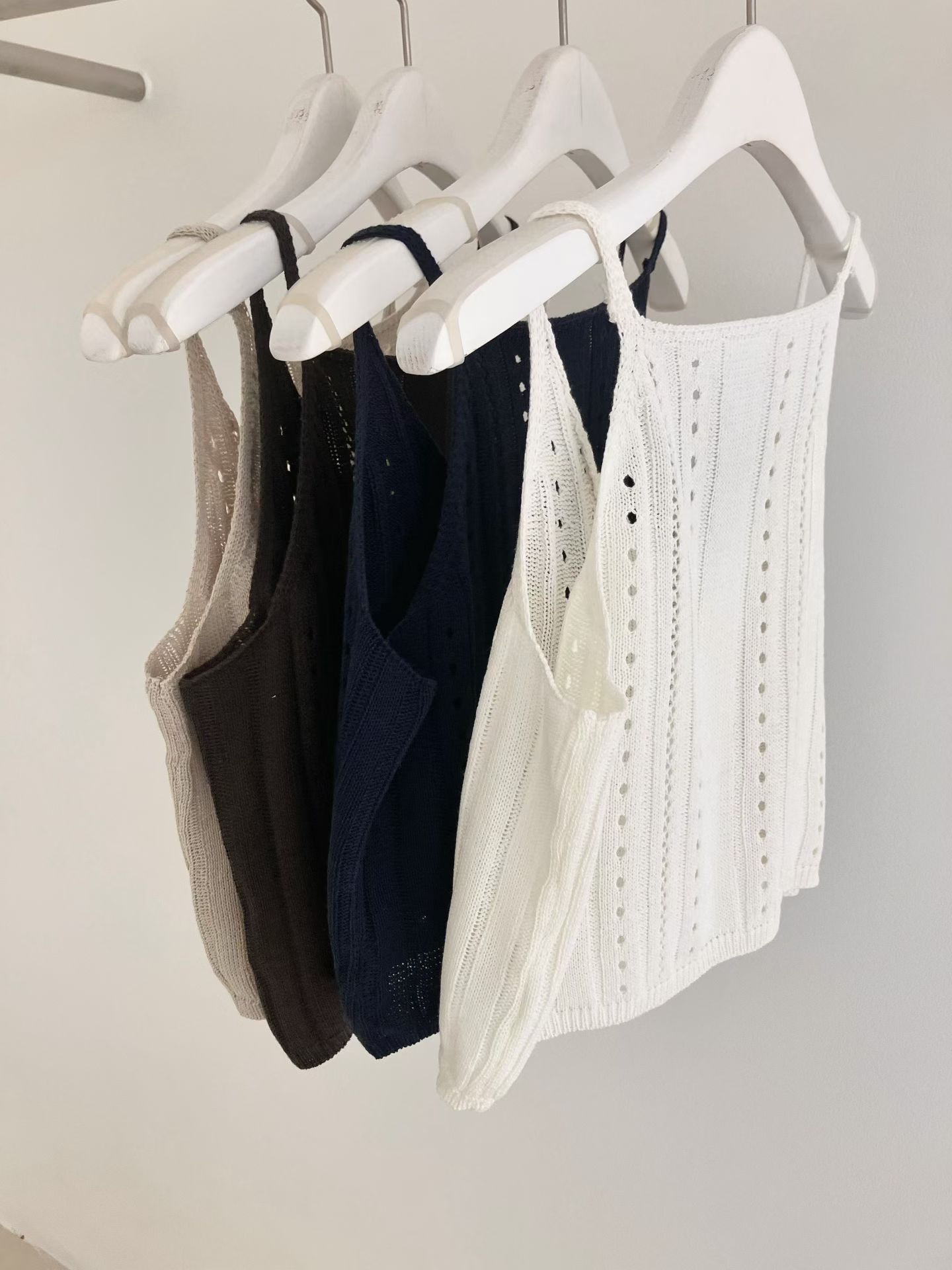 HA8 拉鍊針織洞洞吊帶