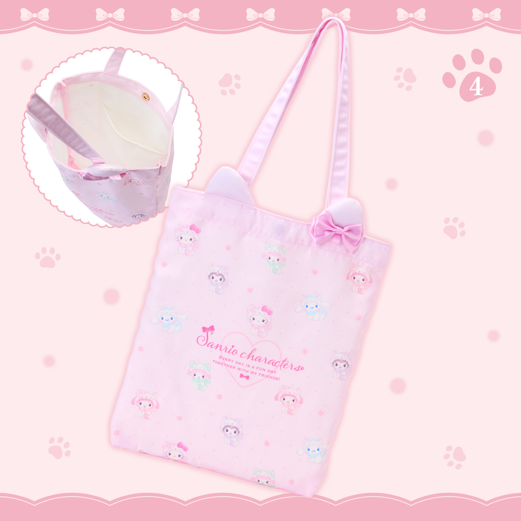  🎀【預訂】 Sanrio 牛奶小貓設計系列手提袋