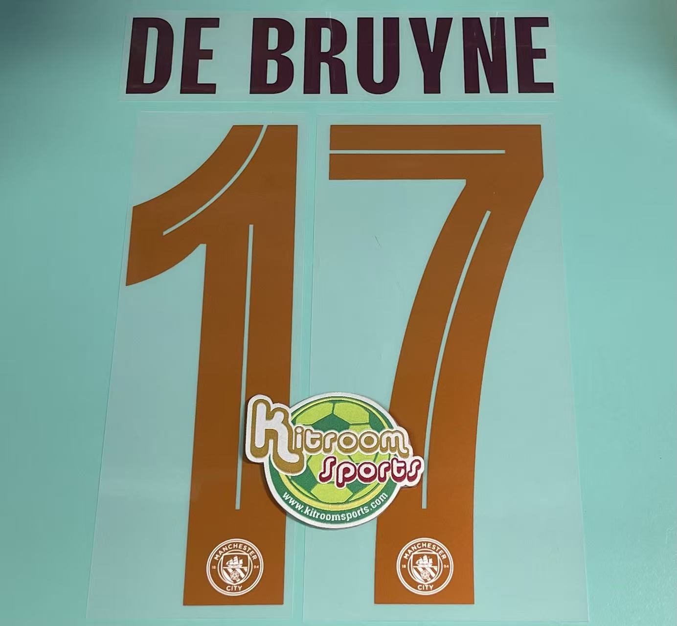 2023-24 Manchester City Away UCL Nameset #17 DE BRUYNE