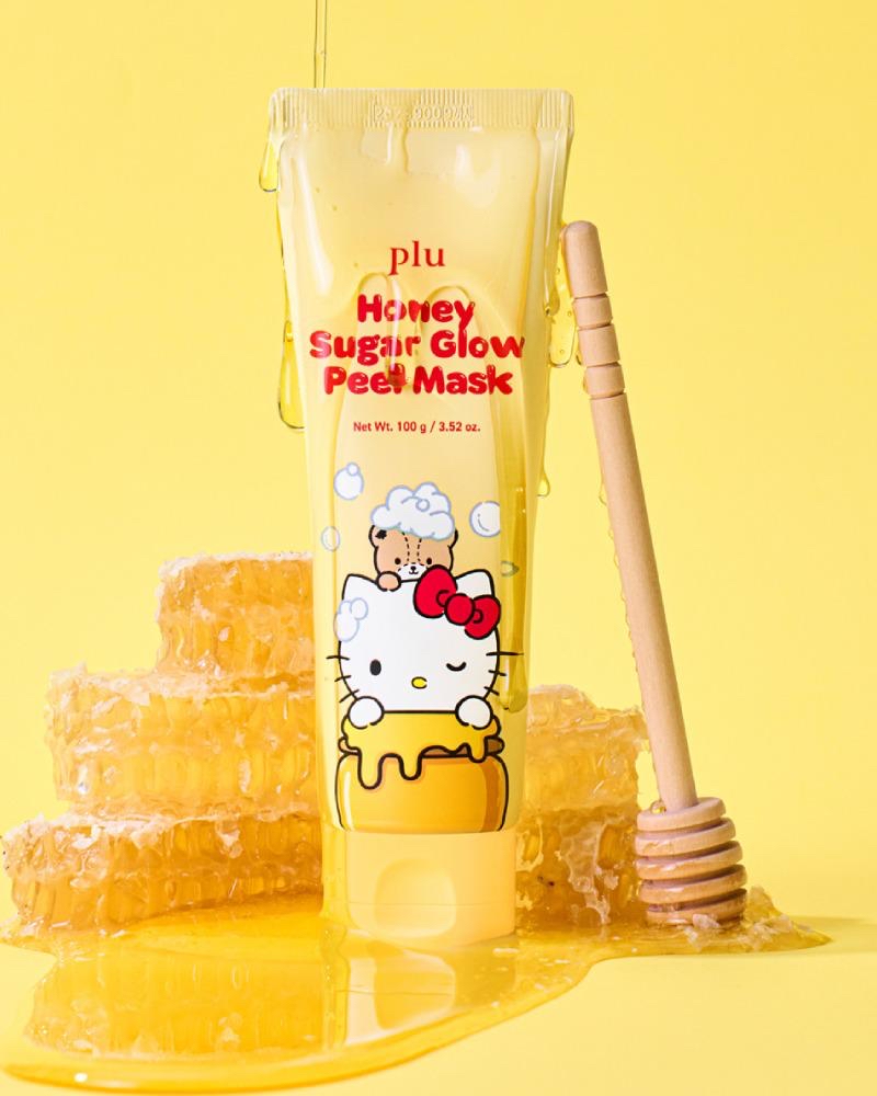（約4月中到貨）🇰🇷韓國直送 Hello Kitty x plu 聯名推出的 蜂蜜糖亮采去角質面膜💕